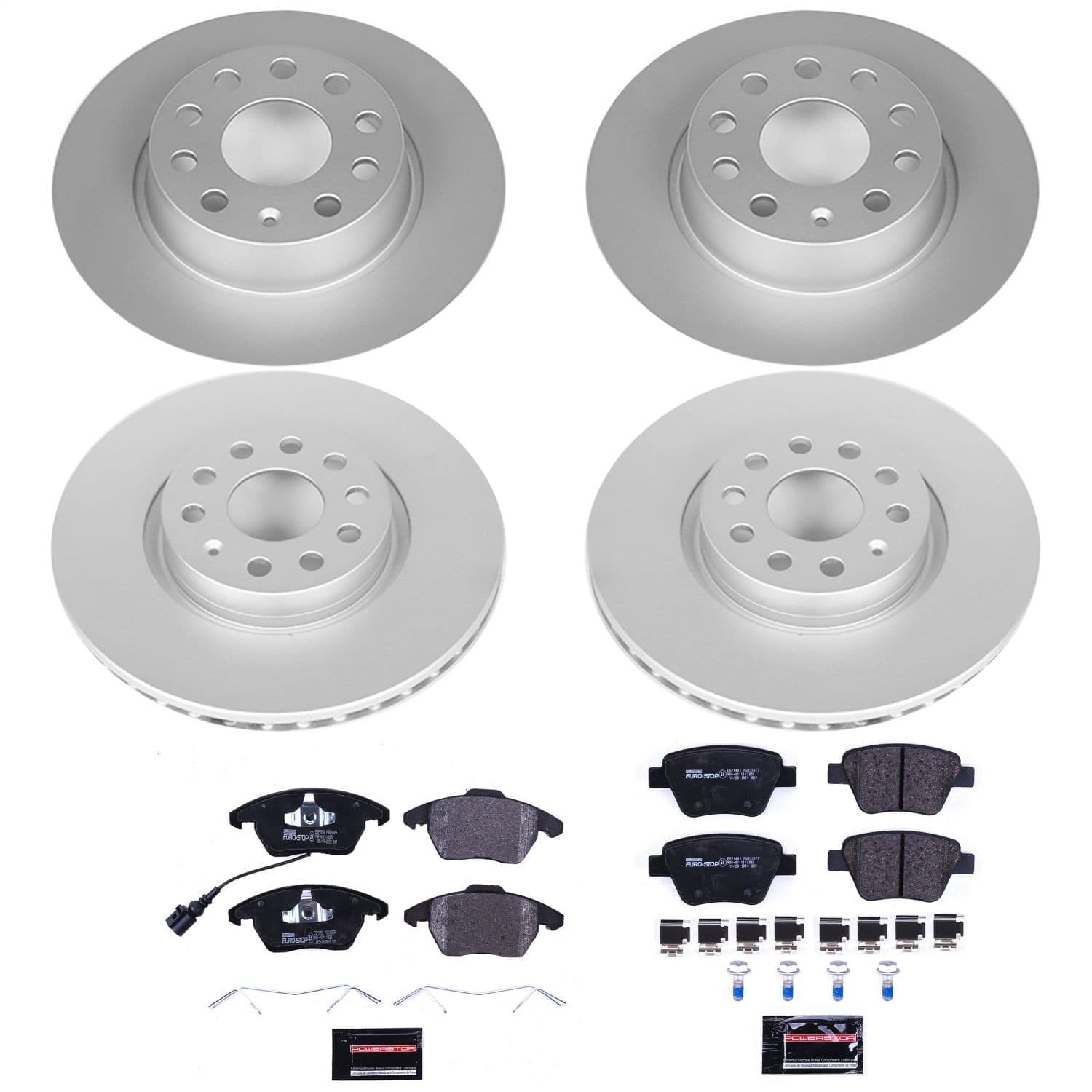 Power Stop - ESK5801 - Front and Rear - Disc Brake Pad and Rotor Kit image 1