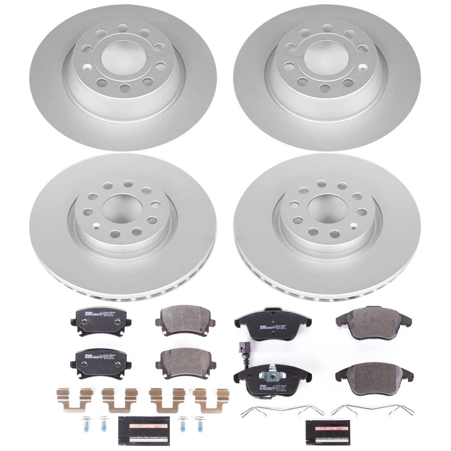 Power Stop - ESK5802 - Front and Rear - Disc Brake Pad and Rotor Kit image 1