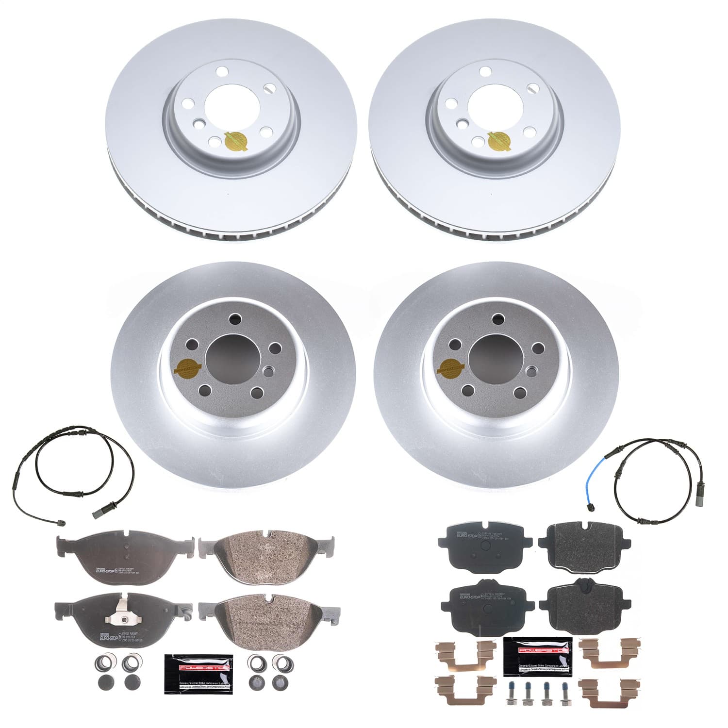 Power Stop - ESK6029 - Front and Rear - Disc Brake Pad and Rotor Kit image 1
