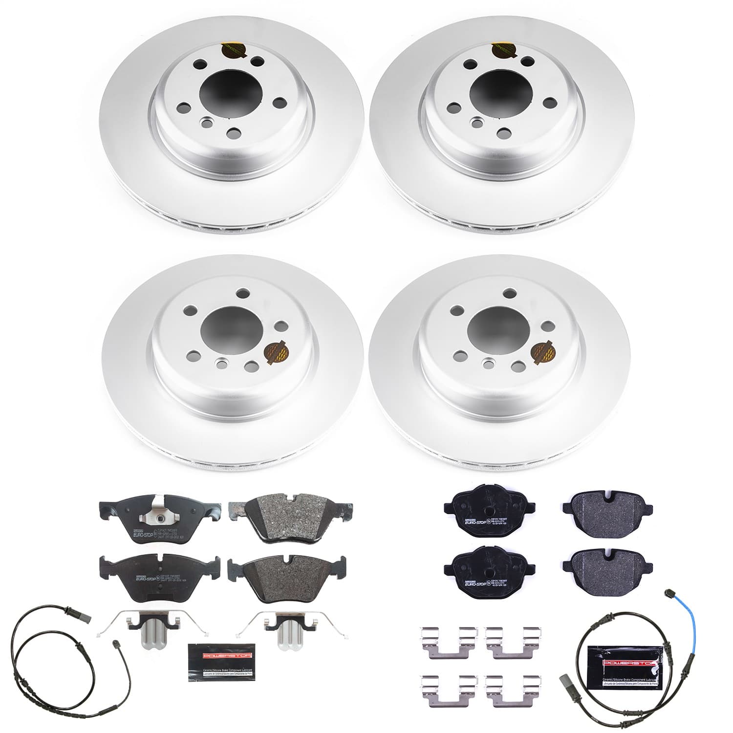 Power Stop - ESK6033 - Front and Rear - Disc Brake Pad and Rotor Kit image 1