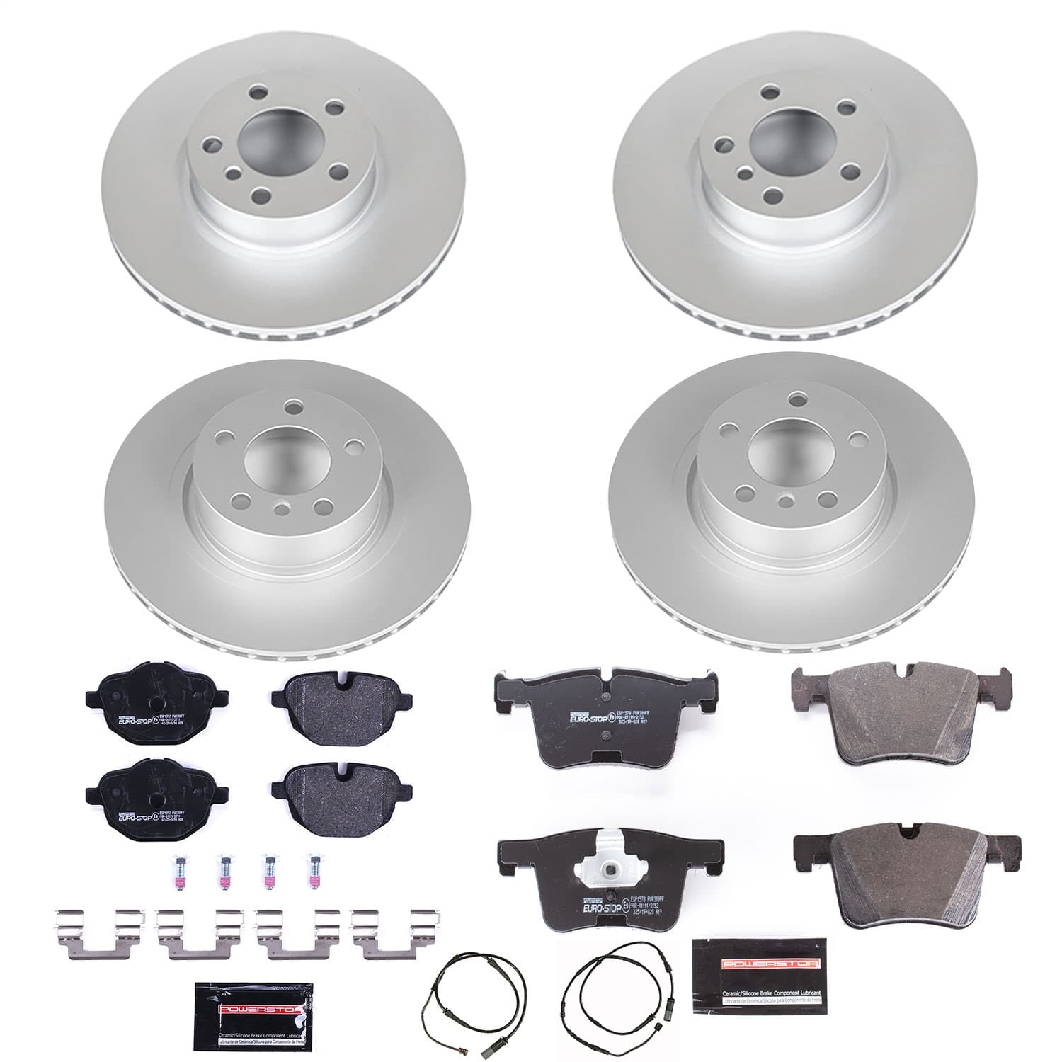 Power Stop - ESK6039 - Front and Rear - Disc Brake Pad and Rotor Kit image 1