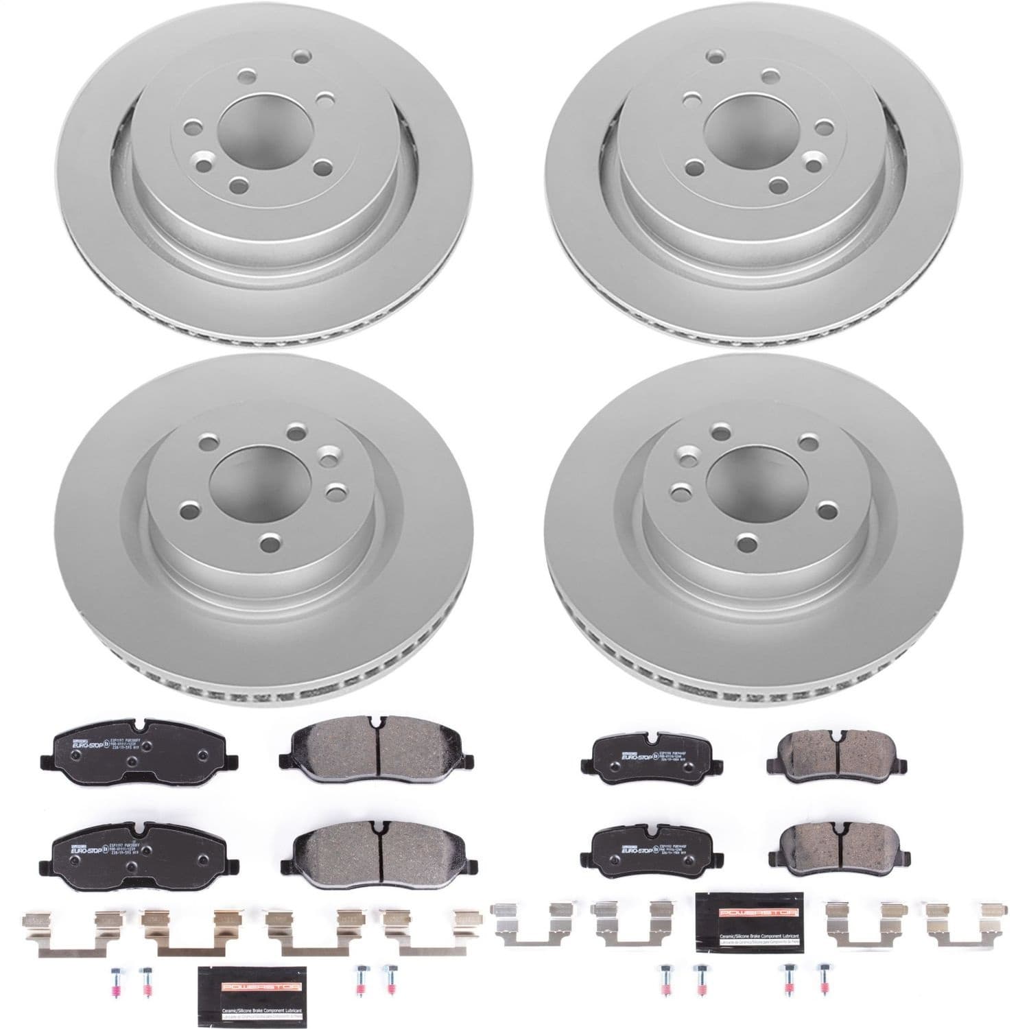 Power Stop - ESK6048 - Front and Rear - Disc Brake Pad and Rotor Kit image 1
