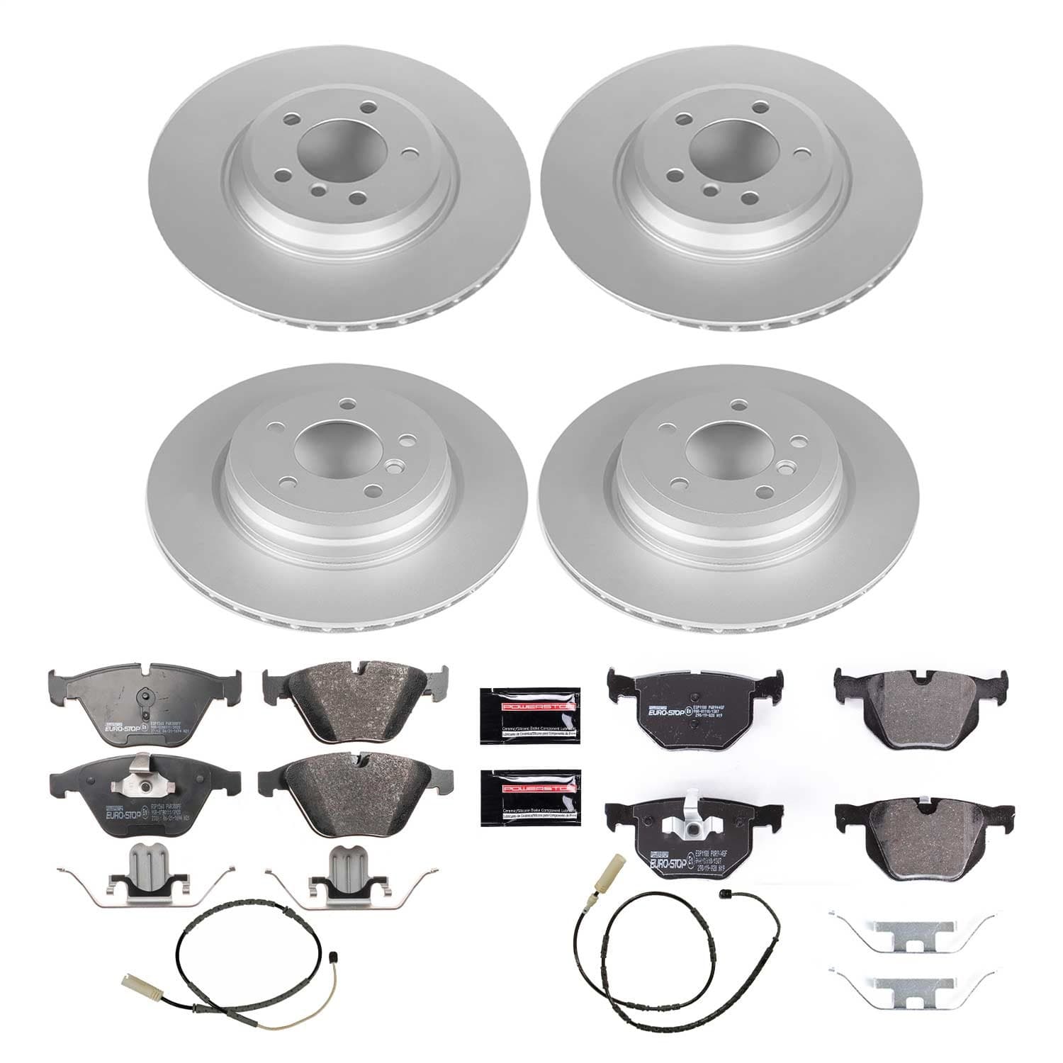 Power Stop - ESK6059 - Front and Rear - Disc Brake Pad and Rotor Kit image 1