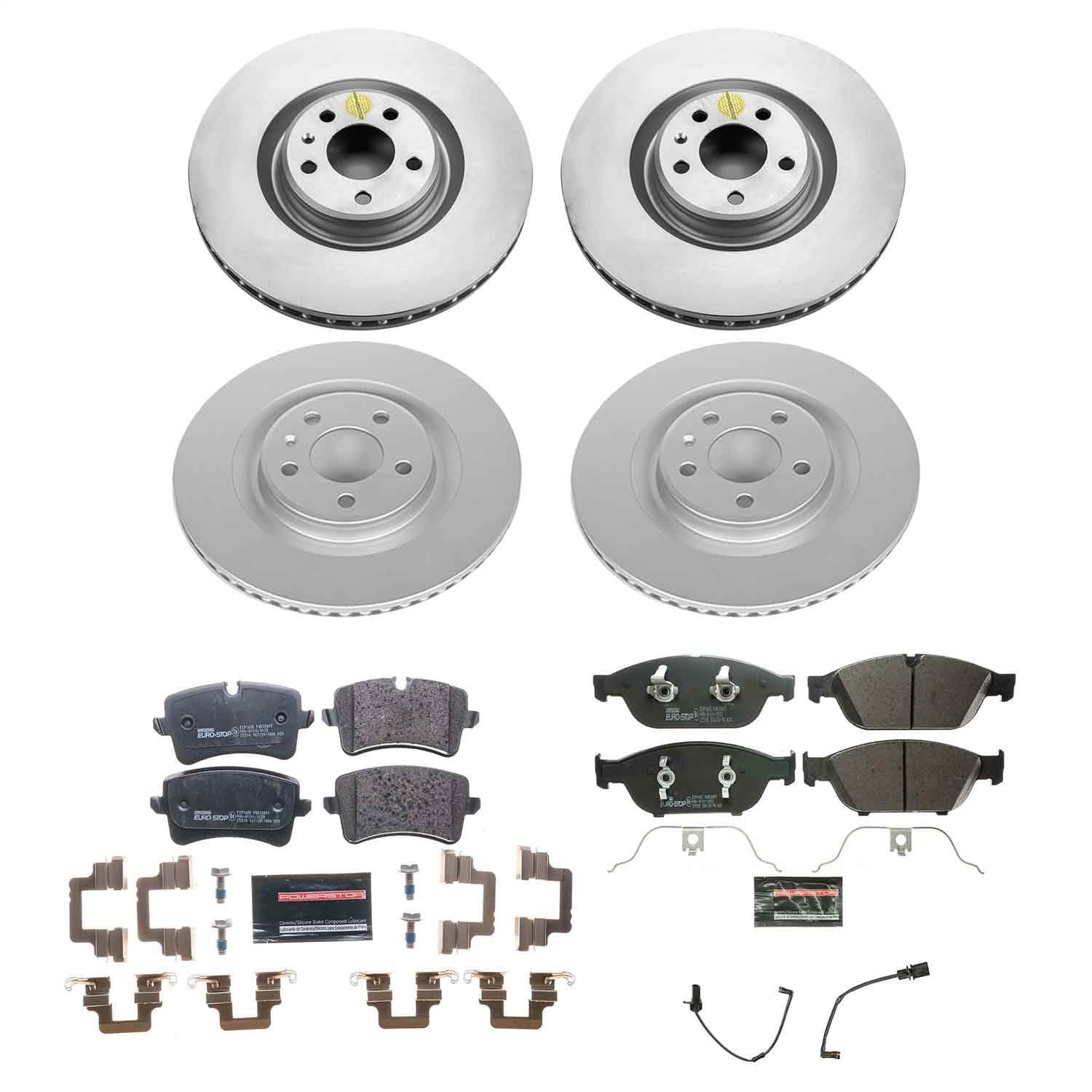 Power Stop - ESK6132 - Front and Rear - Disc Brake Pad and Rotor Kit image 1