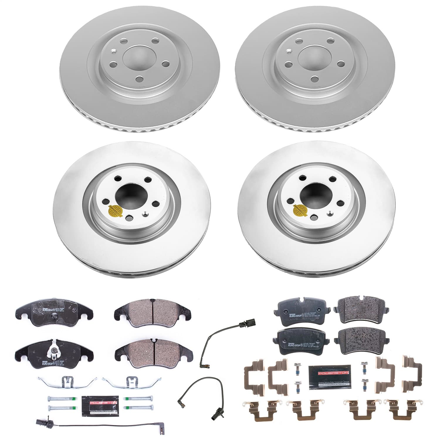 Power Stop - ESK6141 - Front and Rear - Disc Brake Pad and Rotor Kit image 1