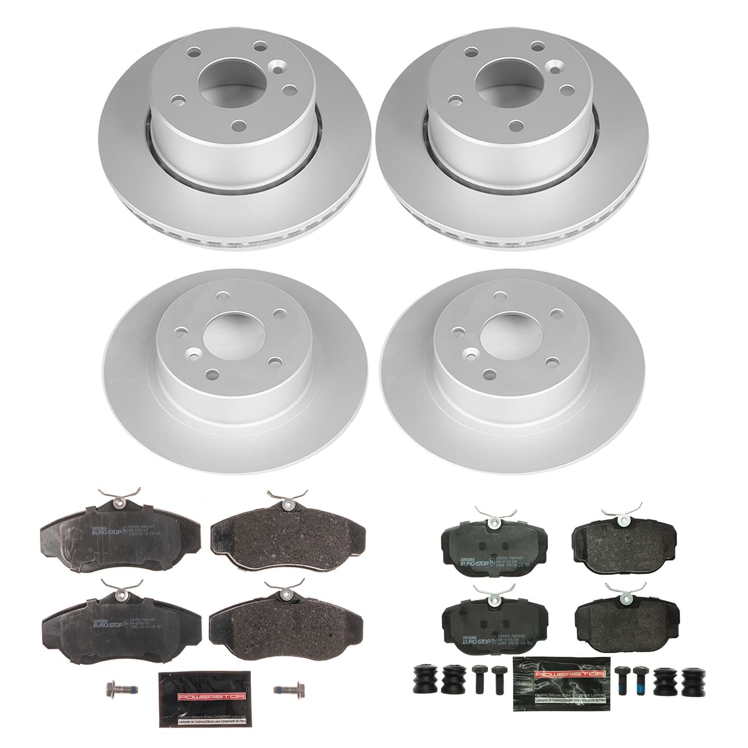 Power Stop - ESK6153 - Front and Rear - Disc Brake Pad and Rotor Kit image 1