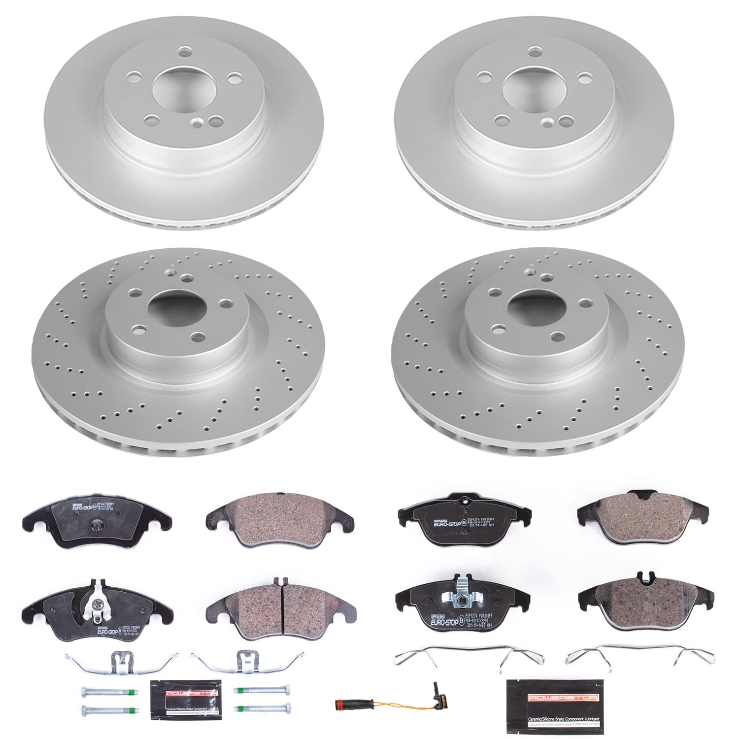 Power Stop - ESK6206 - Front and Rear - Disc Brake Pad and Rotor Kit image 1