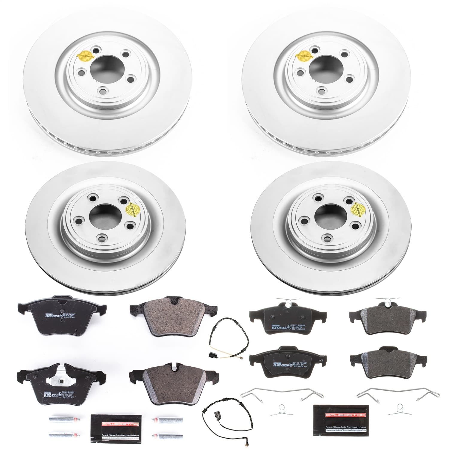 Power Stop - ESK6283 - Front and Rear - Disc Brake Pad and Rotor Kit image 1