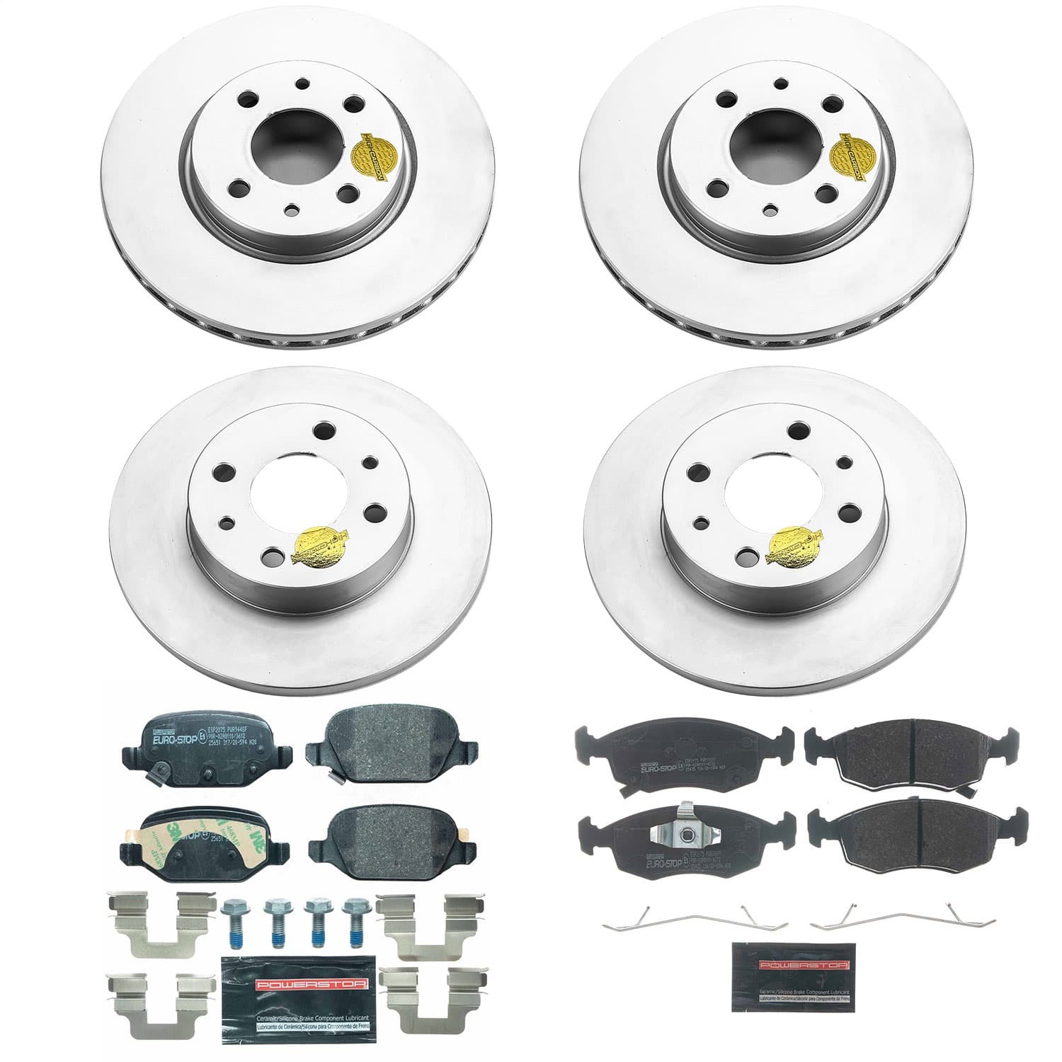 Power Stop - ESK6291 - Front and Rear - Disc Brake Pad and Rotor Kit image 1