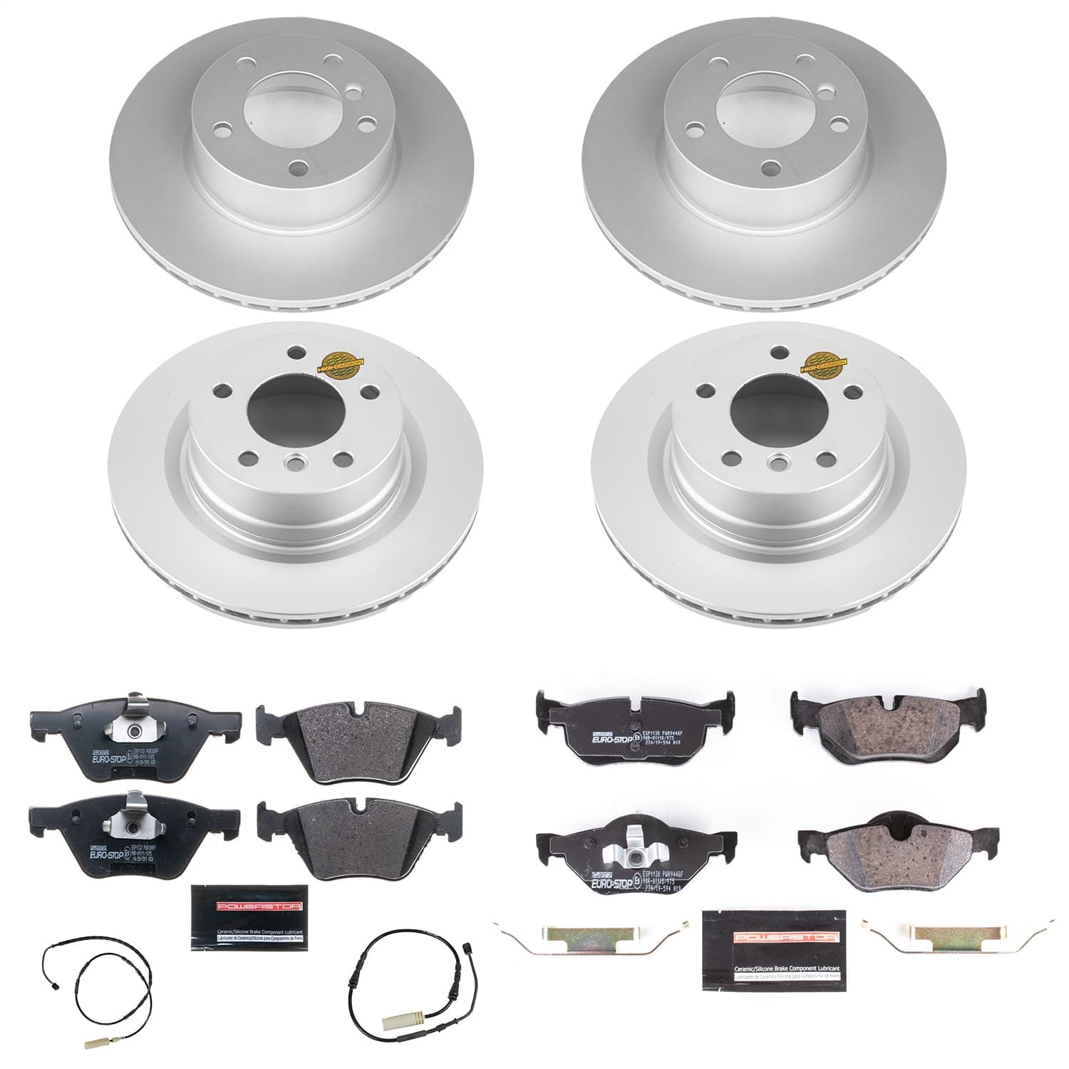 Power Stop - ESK6347 - Front and Rear - Disc Brake Pad and Rotor Kit image 1