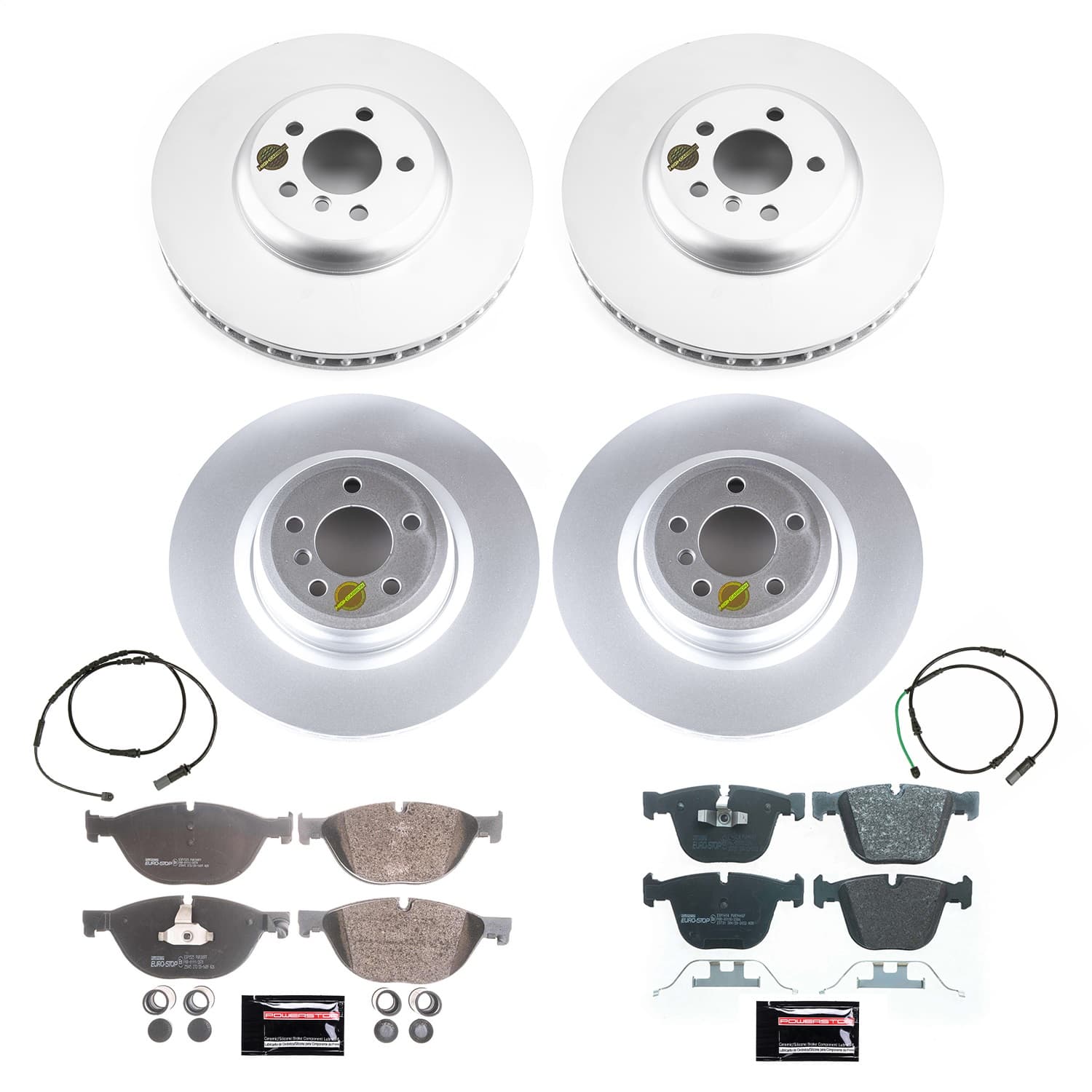 Power Stop - ESK6415 - Front and Rear - Disc Brake Pad and Rotor Kit image 1