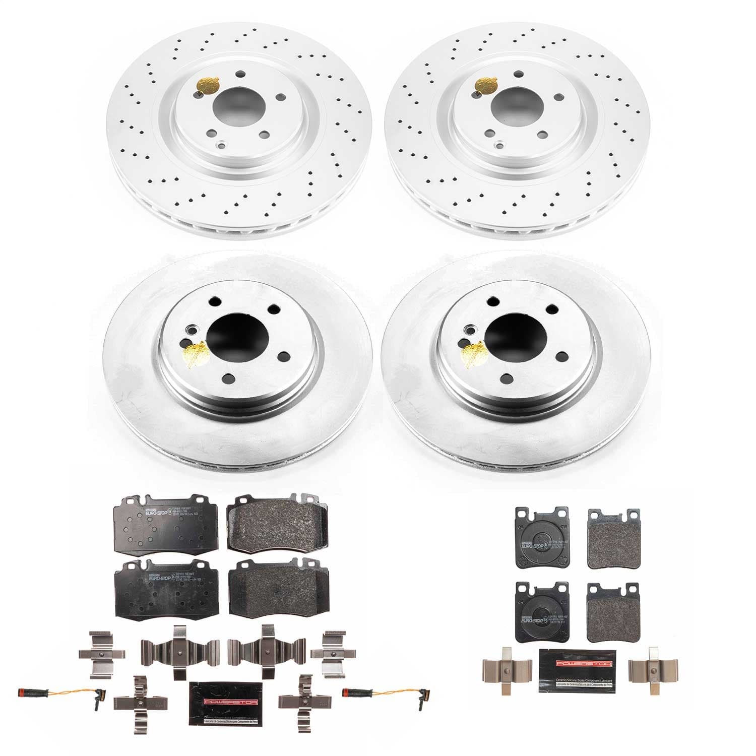Power Stop - ESK6586 - Front and Rear - Disc Brake Pad and Rotor Kit image 1