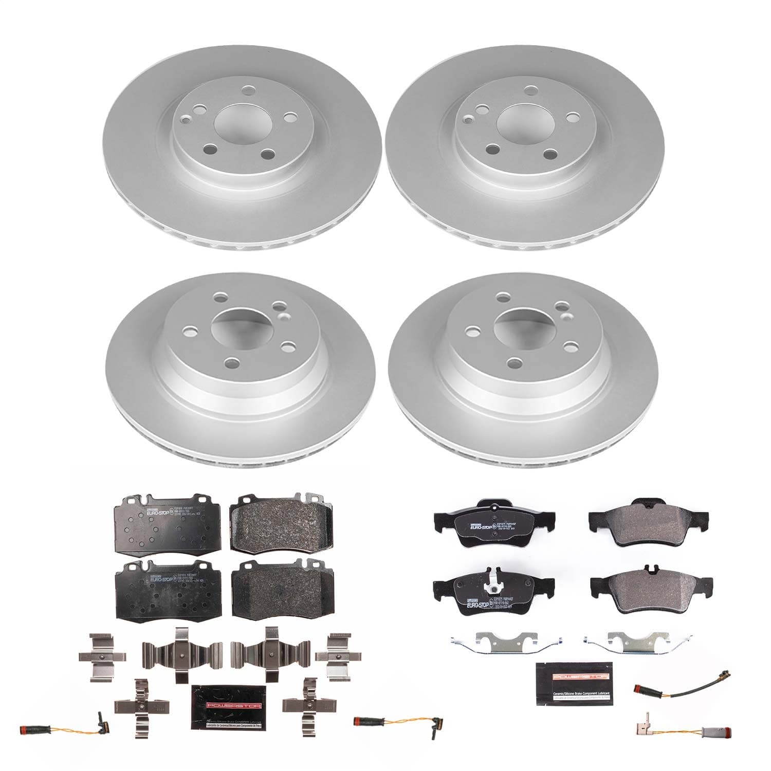 Power Stop - ESK6602 - Front and Rear - Disc Brake Pad and Rotor Kit image 1