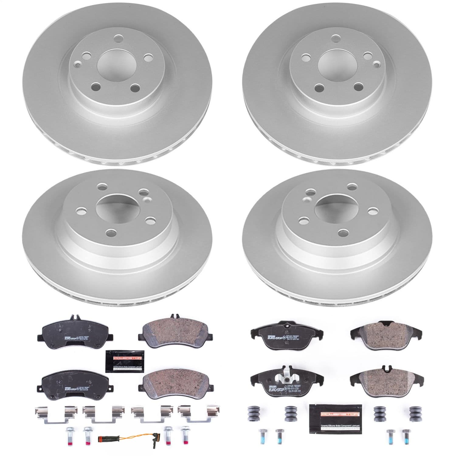 Power Stop - ESK6604 - Front and Rear - Disc Brake Pad and Rotor Kit image 1