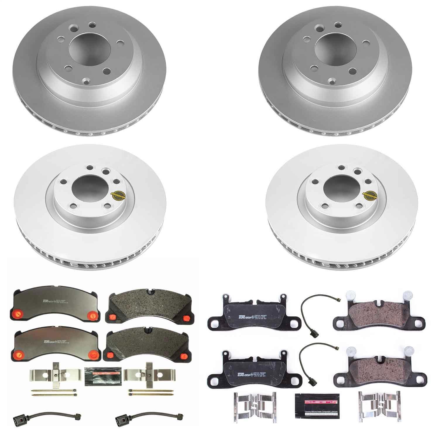 Power Stop - ESK6650 - Front and Rear - Disc Brake Pad and Rotor Kit image 1