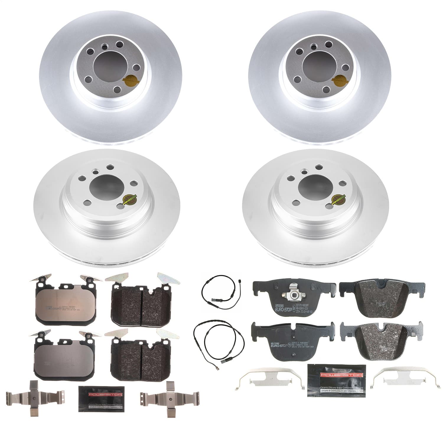 Power Stop - ESK6654 - Front and Rear - Disc Brake Pad and Rotor Kit image 1