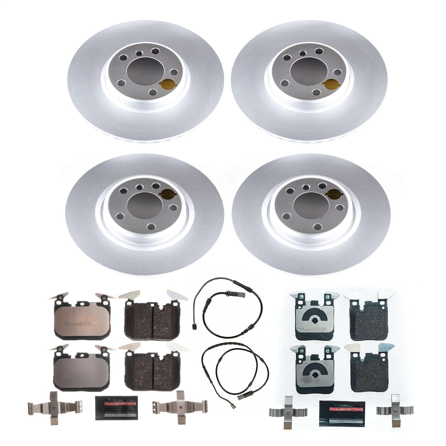 Power Stop - ESK6655 - Front and Rear - Disc Brake Pad and Rotor Kit image 1