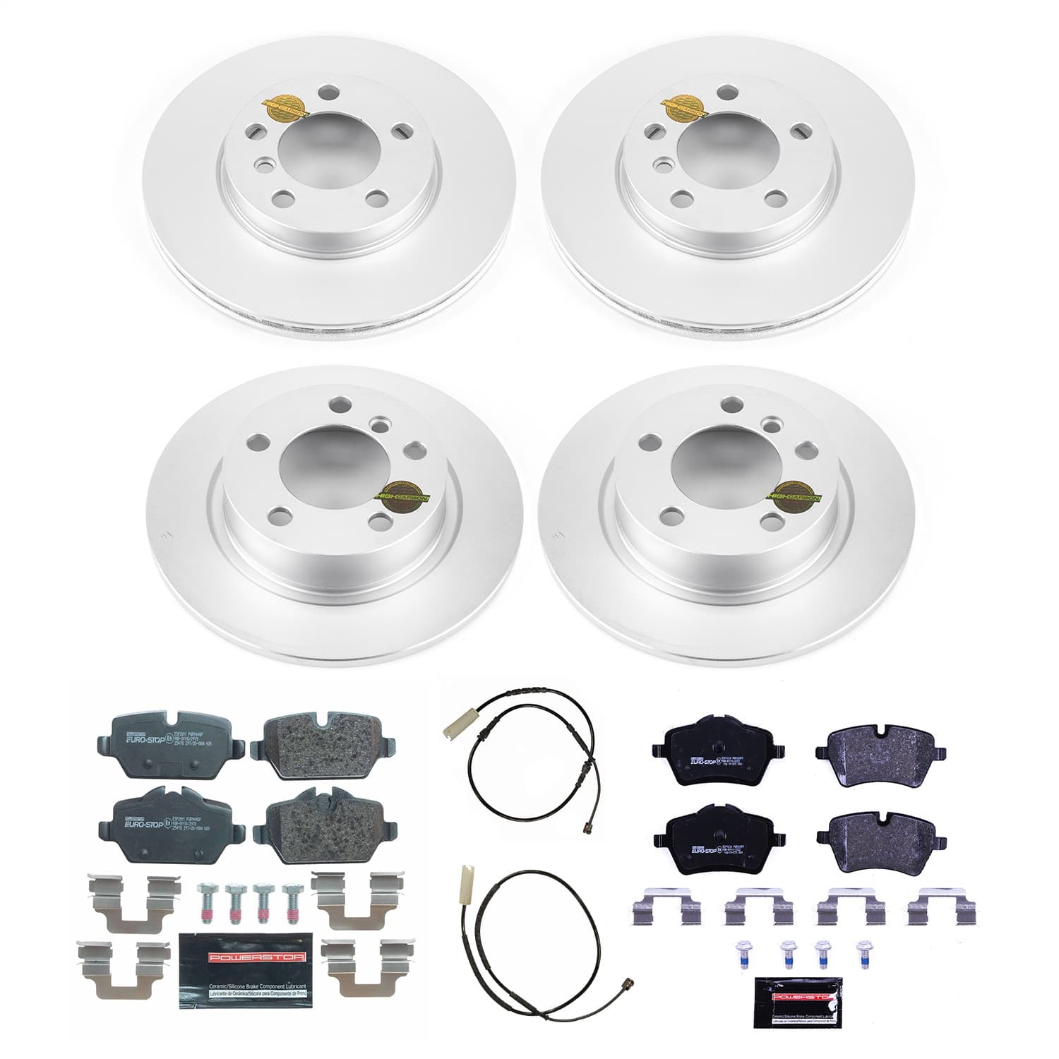 Power Stop - ESK6663 - Front and Rear - Disc Brake Pad and Rotor Kit image 1
