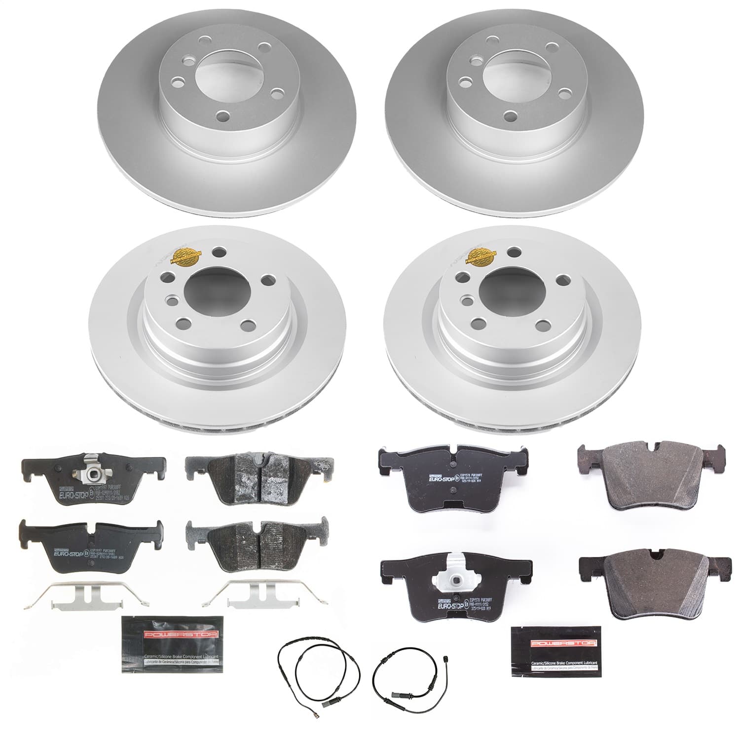 Power Stop - ESK6744 - Front and Rear - Disc Brake Pad and Rotor Kit image 1