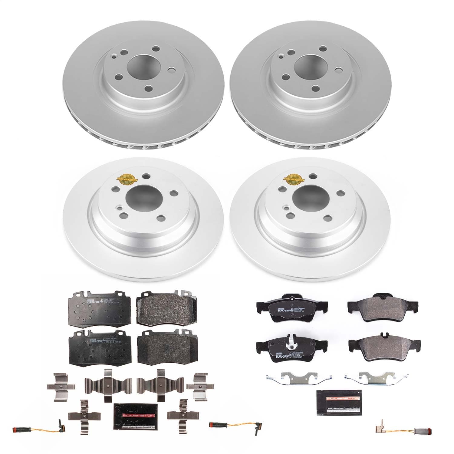 Power Stop - ESK6754 - Front and Rear - Disc Brake Pad and Rotor Kit image 1