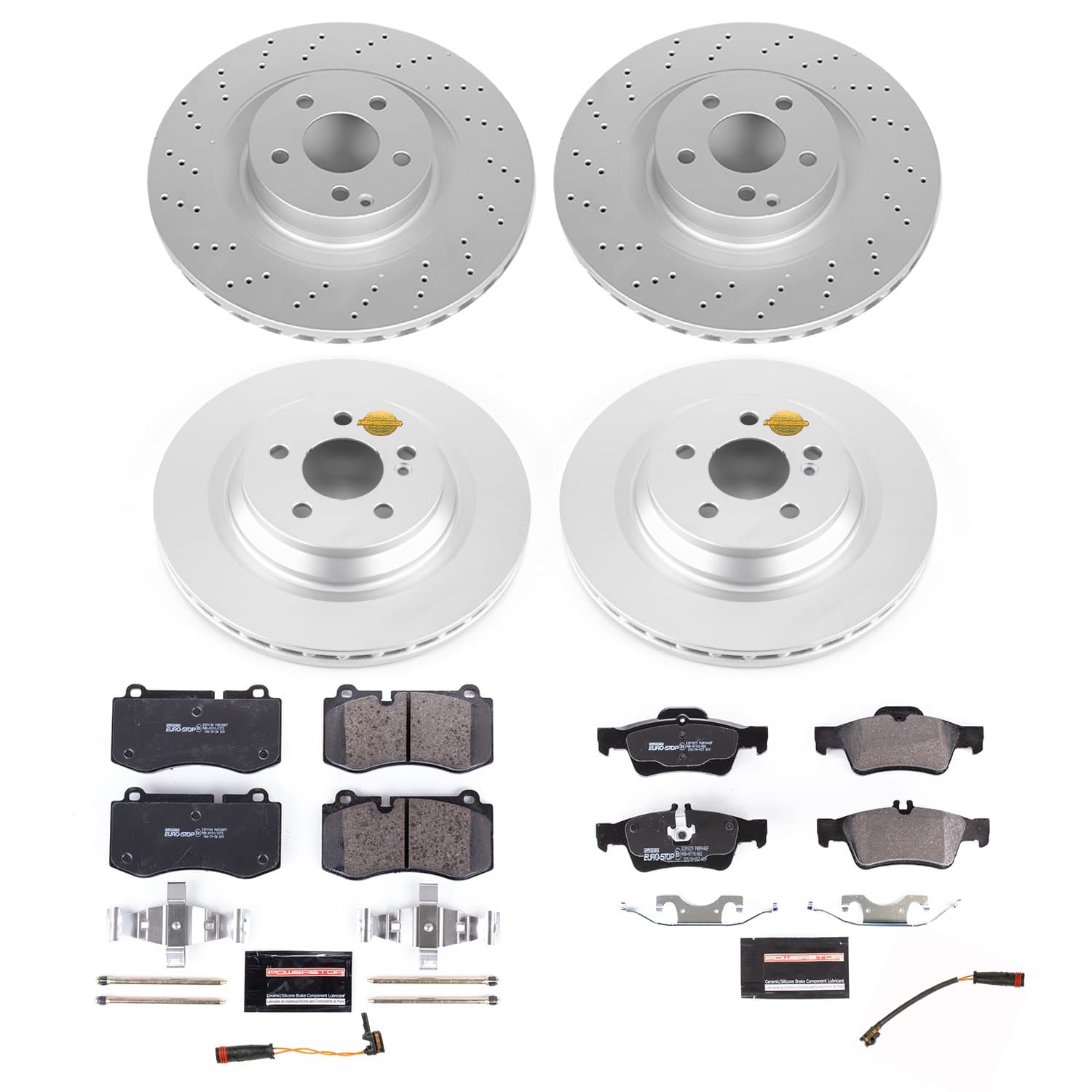 Power Stop - ESK6756 - Front and Rear - Disc Brake Pad and Rotor Kit image 1