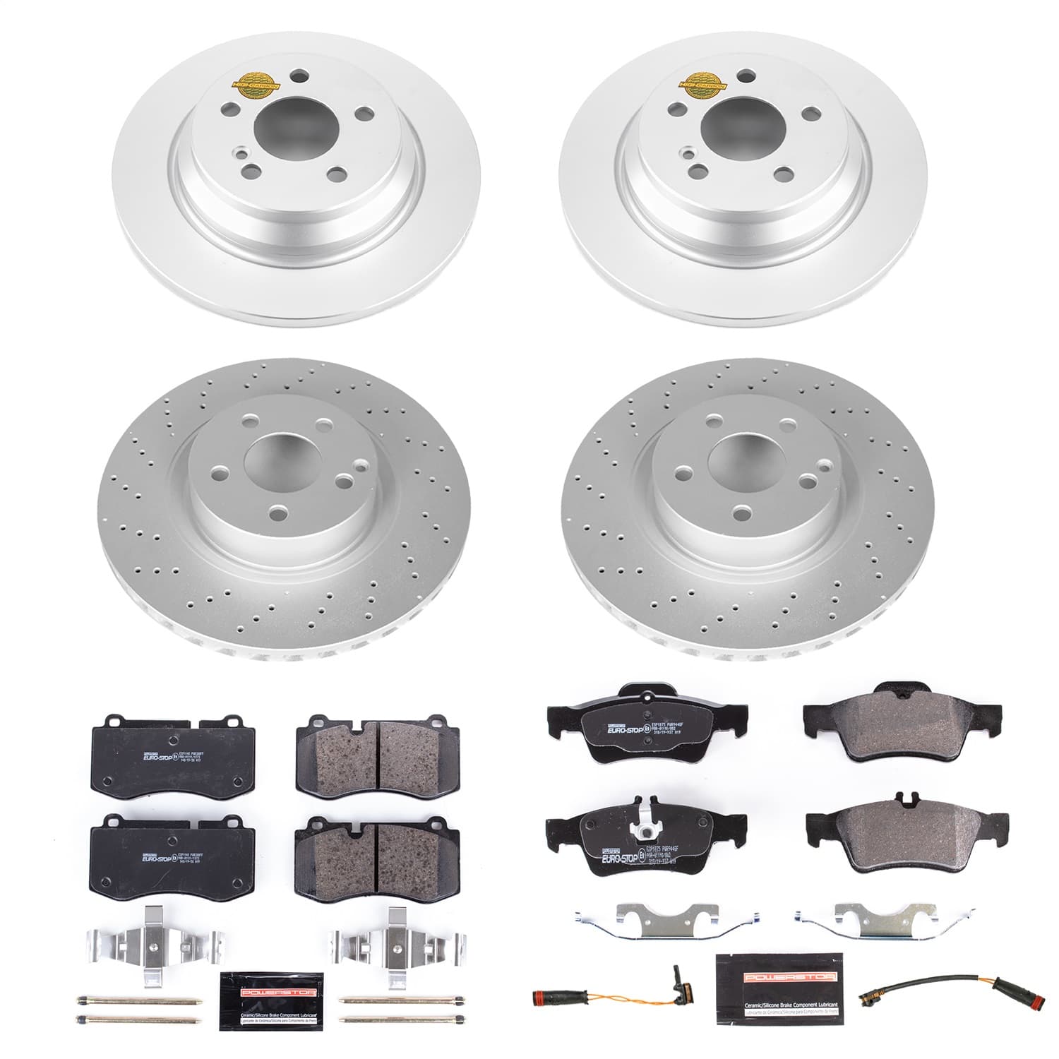 Power Stop - ESK6758 - Front and Rear - Disc Brake Pad and Rotor Kit image 1