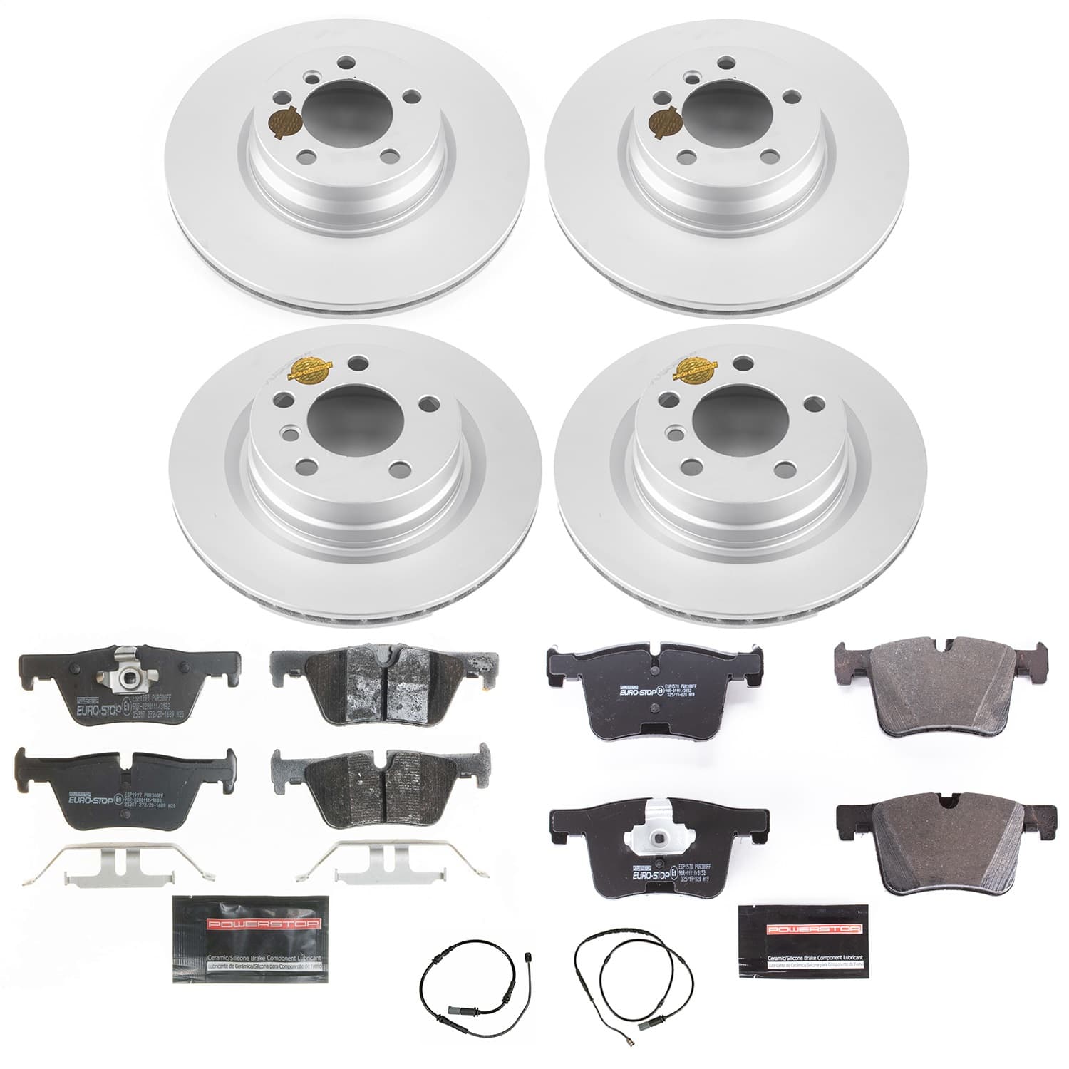 Power Stop - ESK6853 - Front and Rear - Disc Brake Pad and Rotor Kit image 1