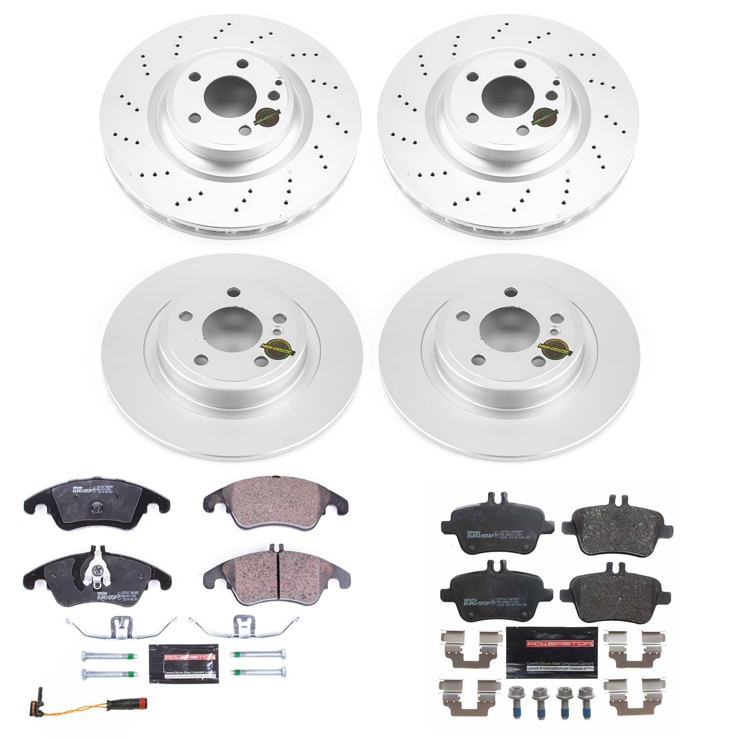 Power Stop - ESK6891 - Front and Rear - Disc Brake Pad and Rotor Kit image 1