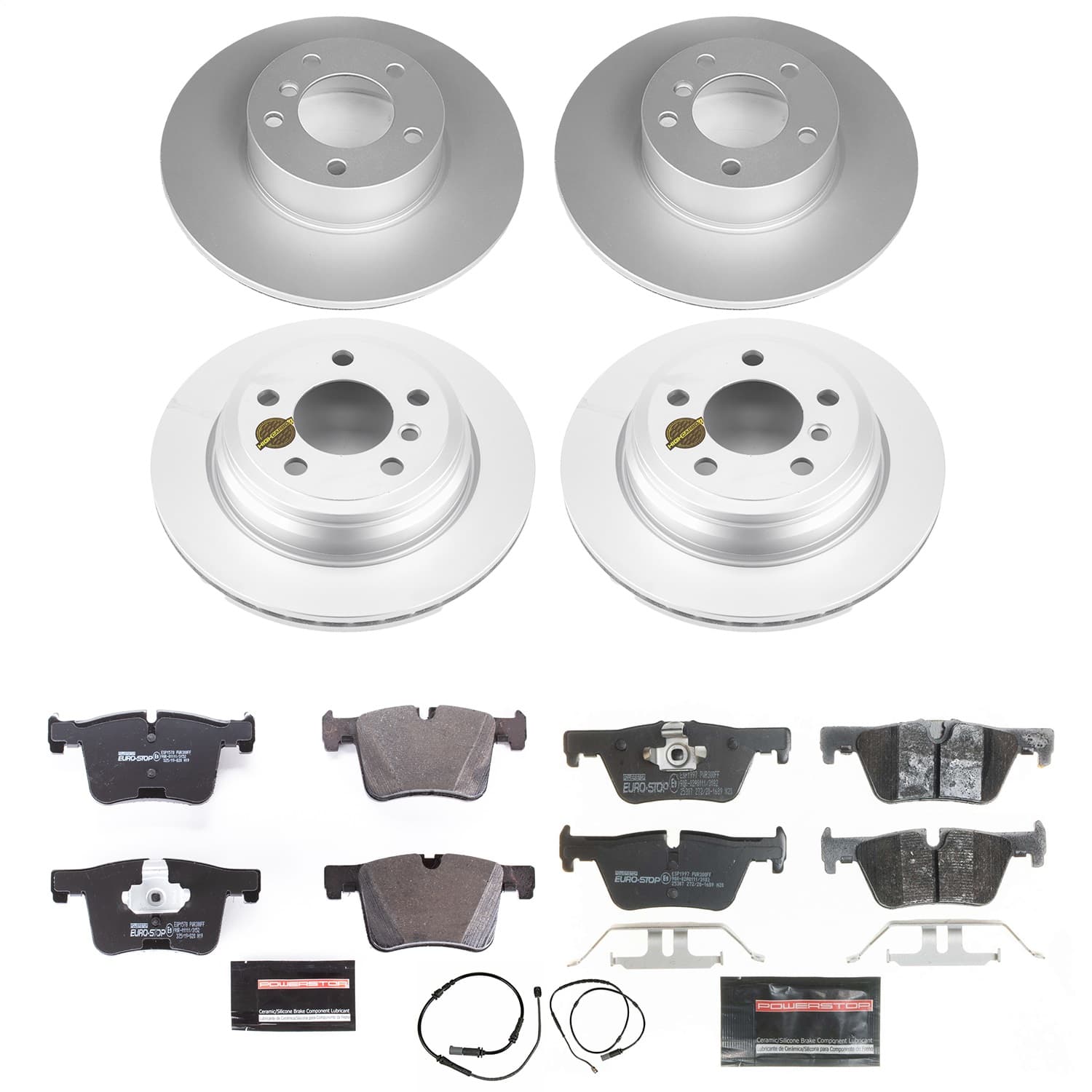 Power Stop - ESK6925 - Front and Rear - Disc Brake Pad and Rotor Kit image 1