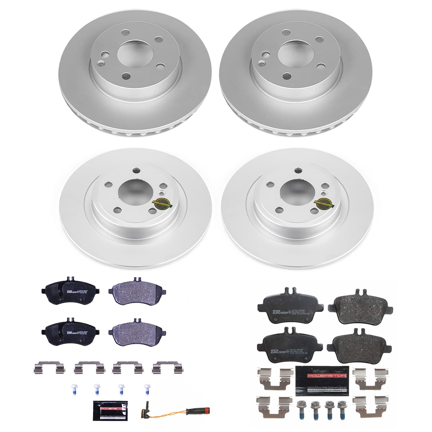 Power Stop - ESK6926 - Front and Rear - Disc Brake Pad and Rotor Kit image 1