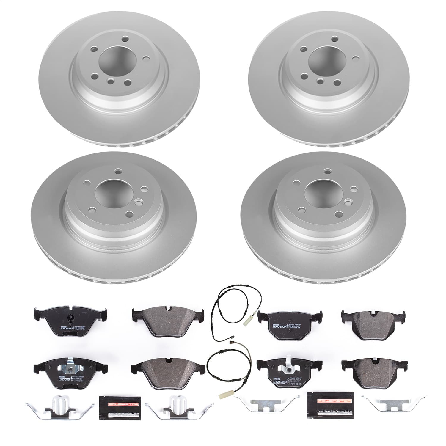 Power Stop - ESK7021 - Front and Rear - Disc Brake Pad and Rotor Kit image 1