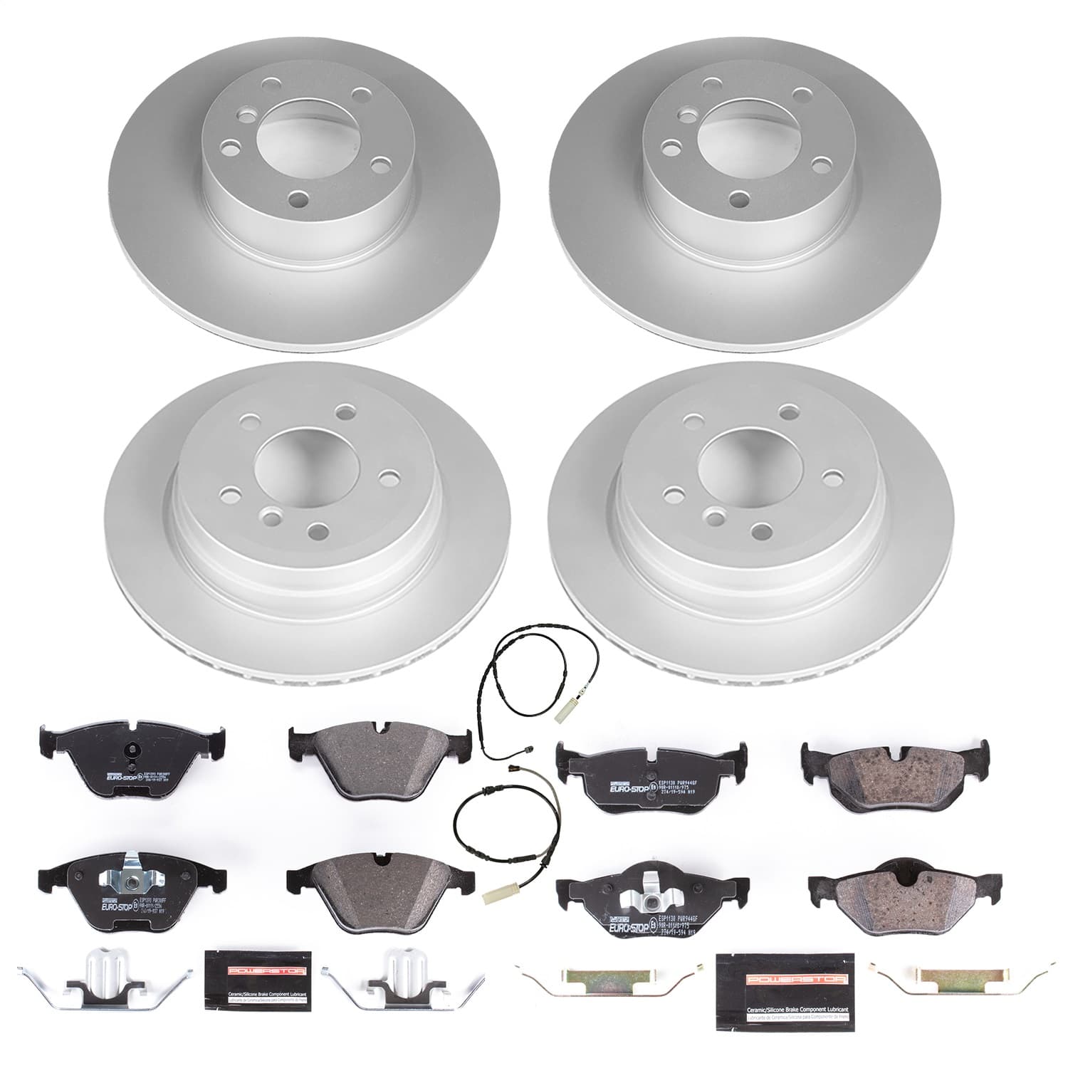 Power Stop - ESK7024 - Front and Rear - Disc Brake Pad and Rotor Kit image 1