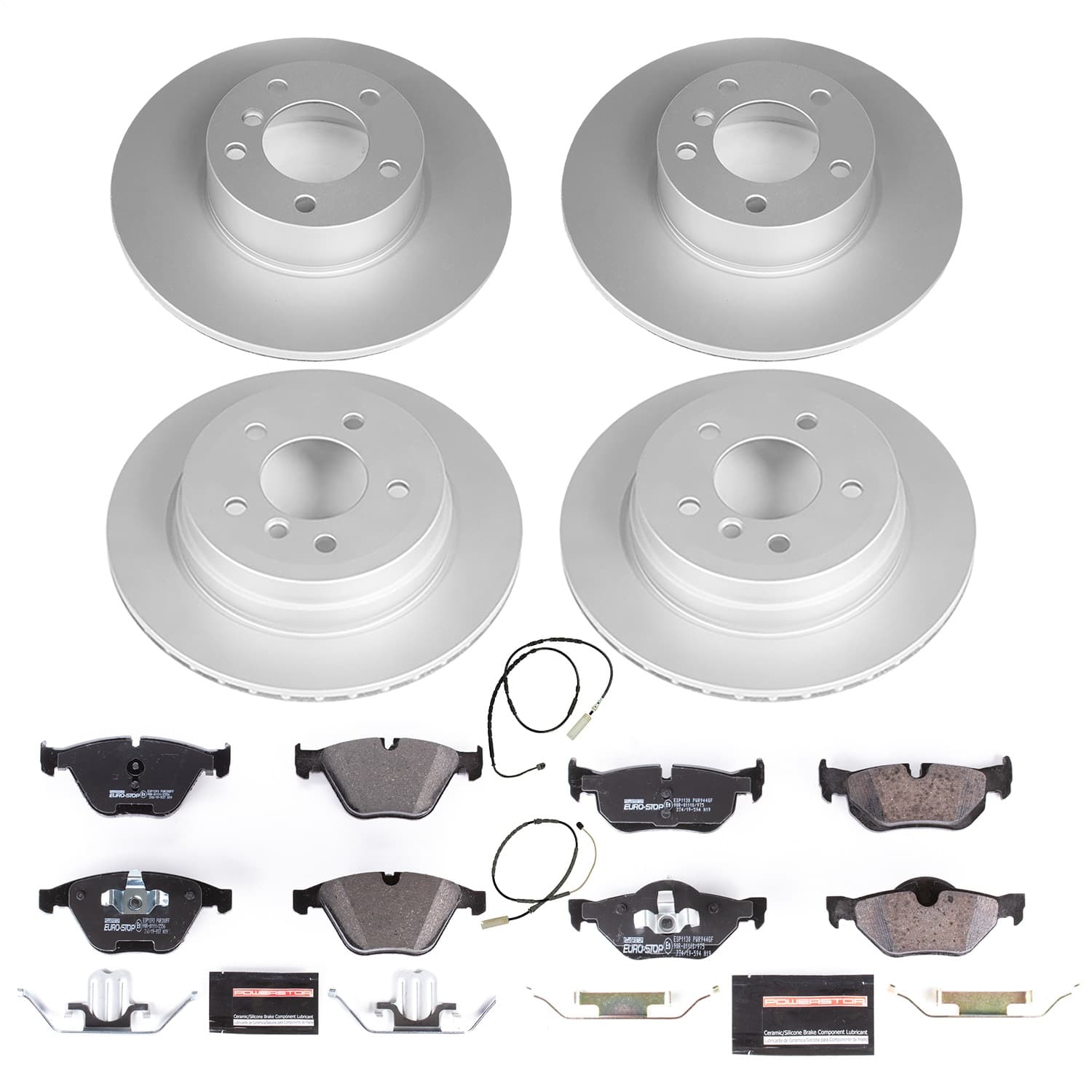 Power Stop - ESK7025 - Front and Rear - Disc Brake Pad and Rotor Kit image 1