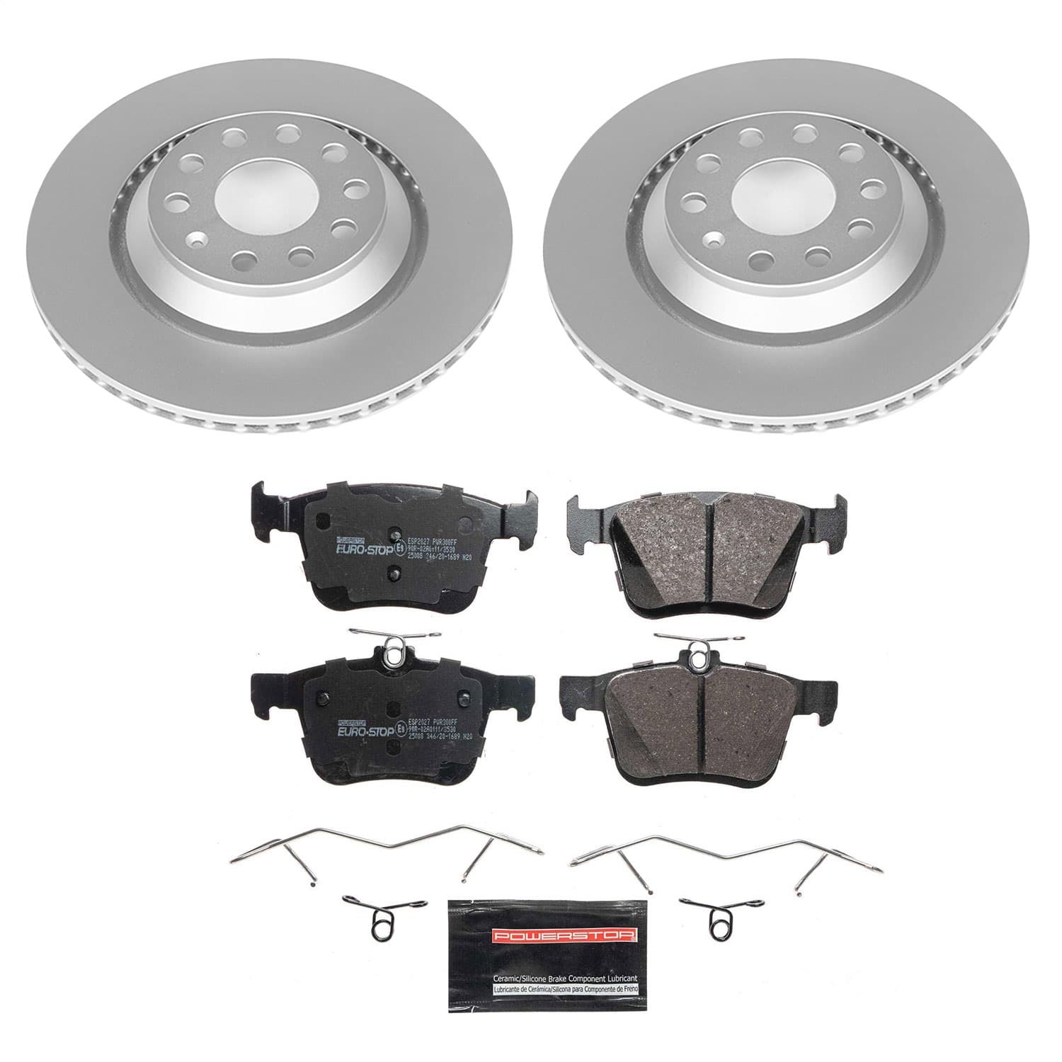 Power Stop - ESK7084 - Rear - Disc Brake Pad and Rotor Kit image 1