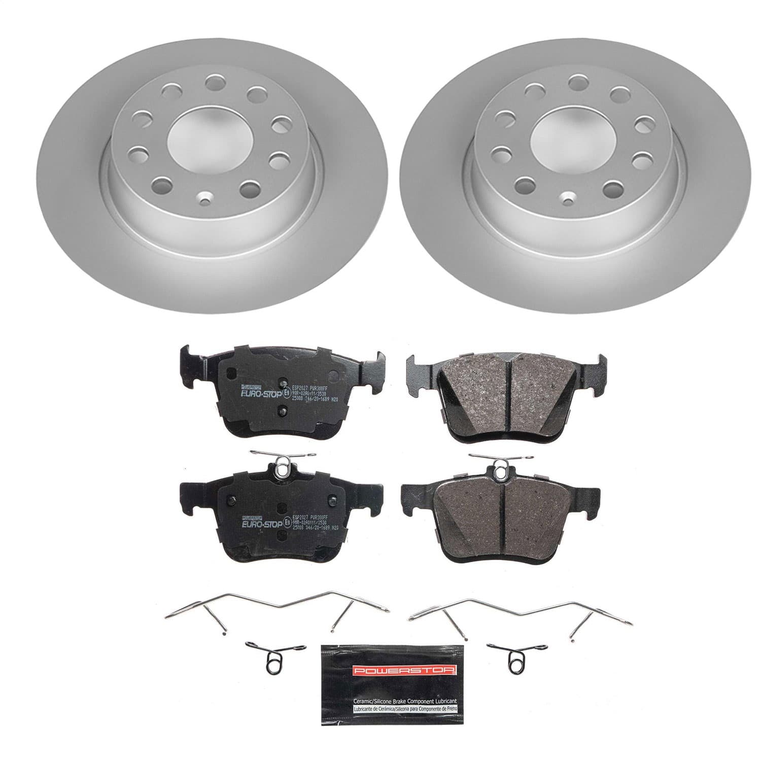 Power Stop - ESK7093 - Rear - Disc Brake Pad and Rotor Kit image 1