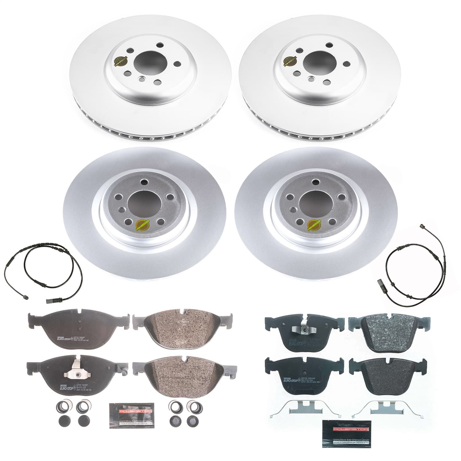 Power Stop - ESK7098 - Front and Rear - Disc Brake Pad and Rotor Kit image 1