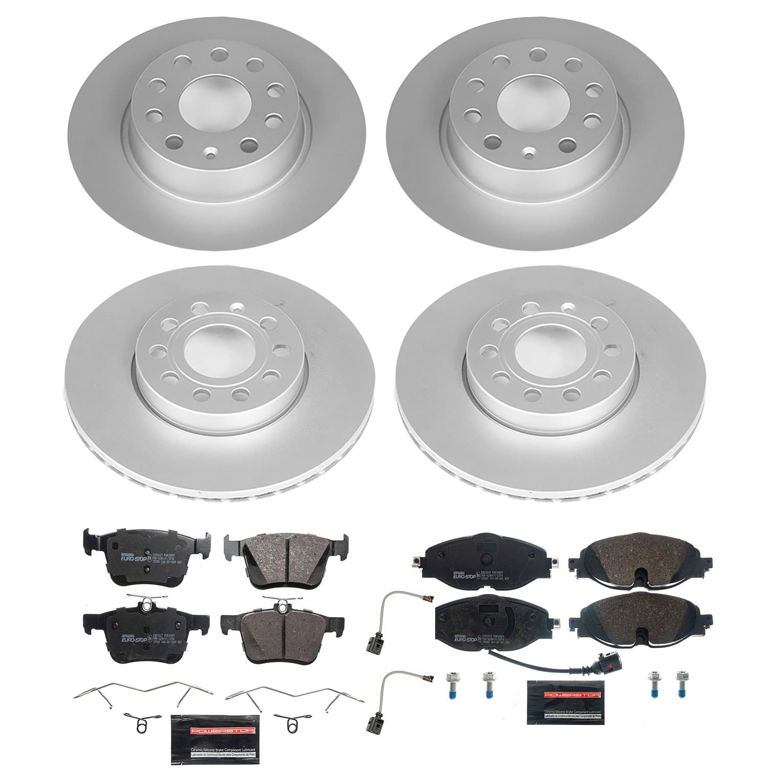 Power Stop - ESK7111 - Front and Rear - Disc Brake Pad and Rotor Kit image 1