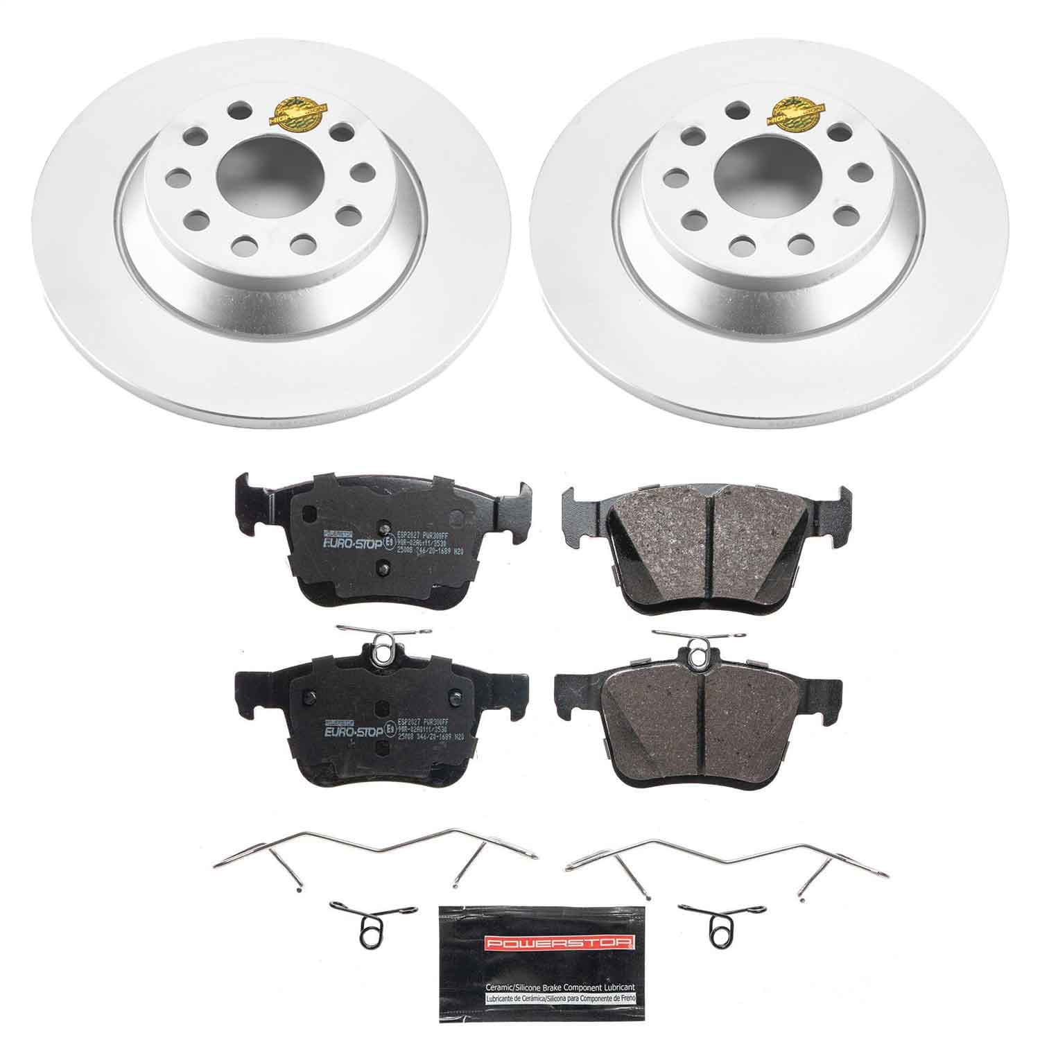 Power Stop - ESK7176 - Rear - Disc Brake Pad and Rotor Kit image 1