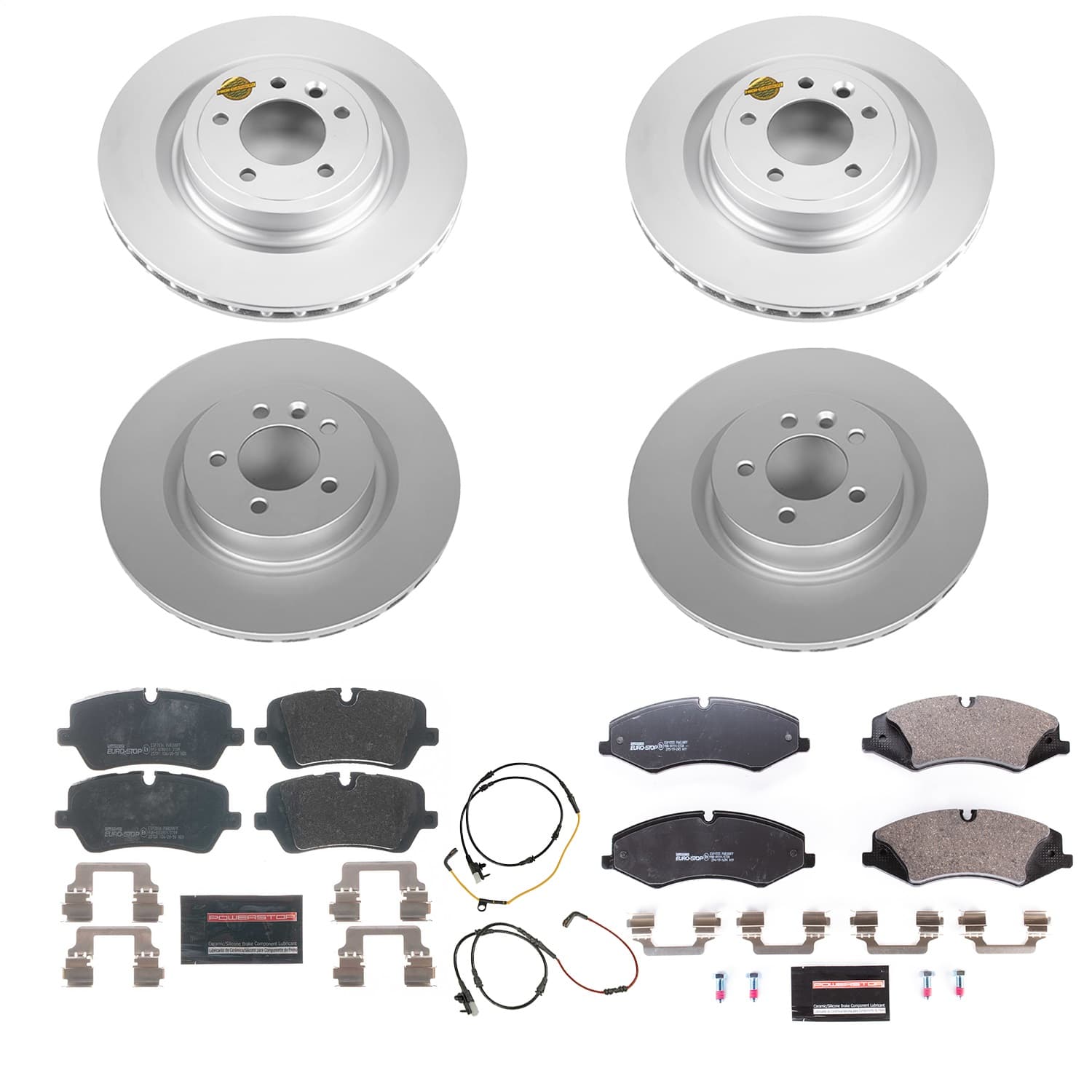 Power Stop - ESK7260 - Front and Rear - Disc Brake Pad and Rotor Kit image 1