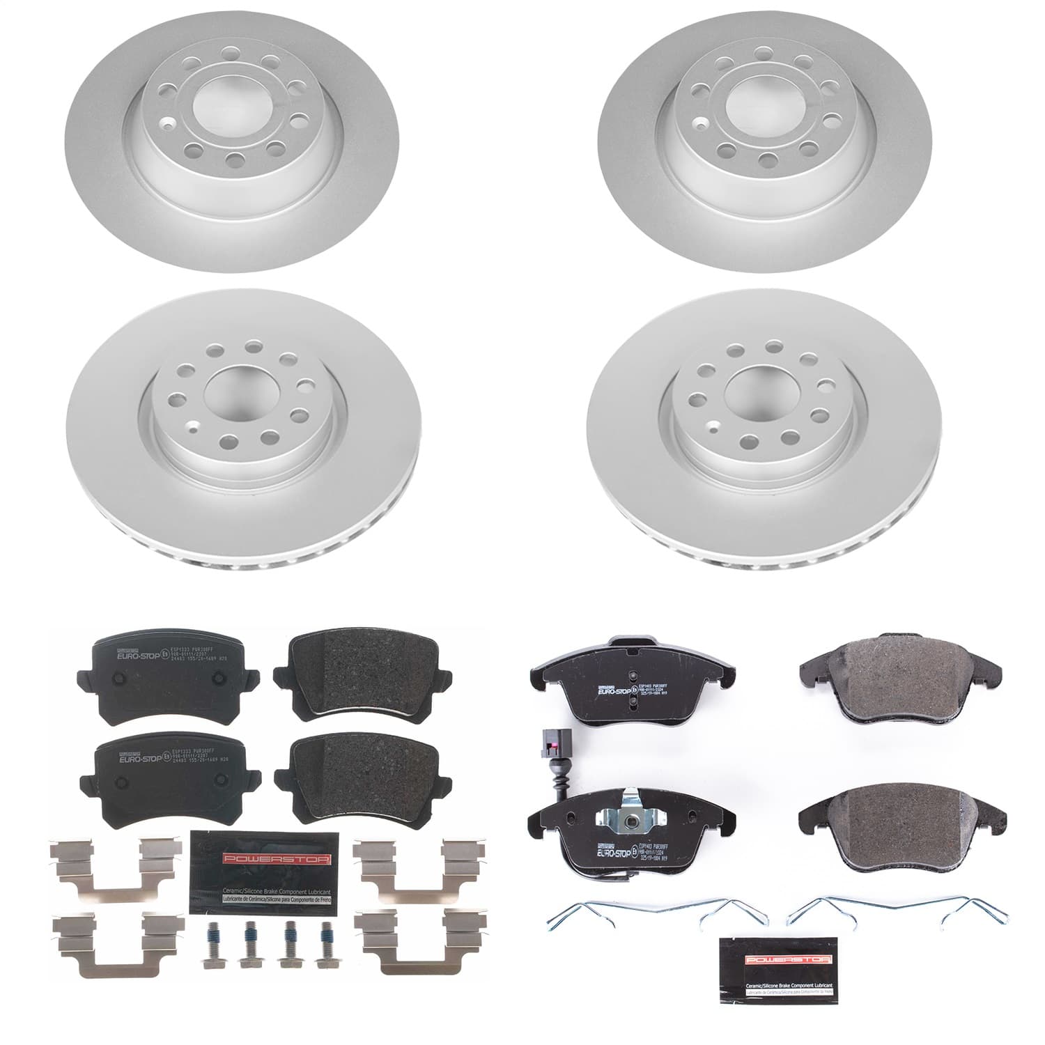 Power Stop - ESK7339 - Front and Rear - Disc Brake Pad and Rotor Kit image 1