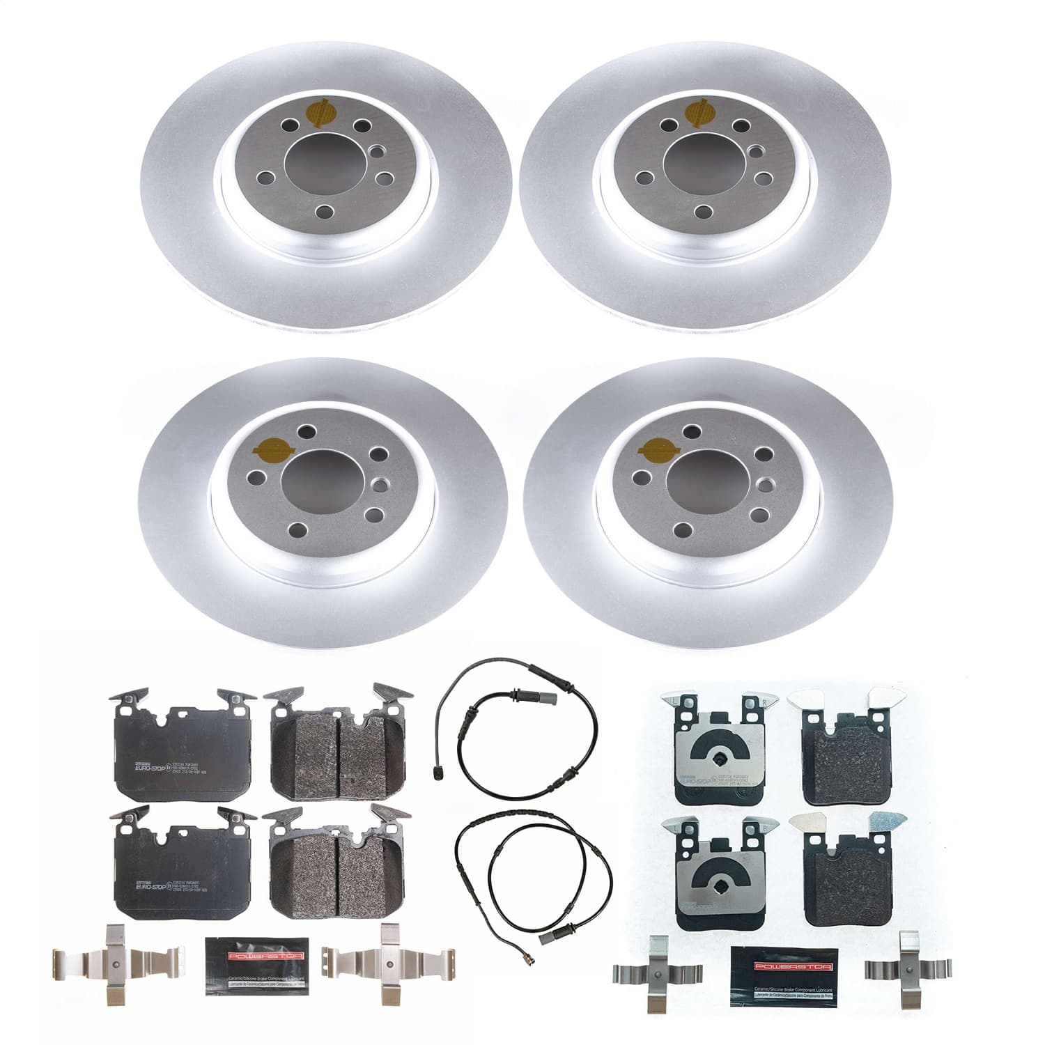 Power Stop - ESK7436 - Front and Rear - Disc Brake Pad and Rotor Kit image 1