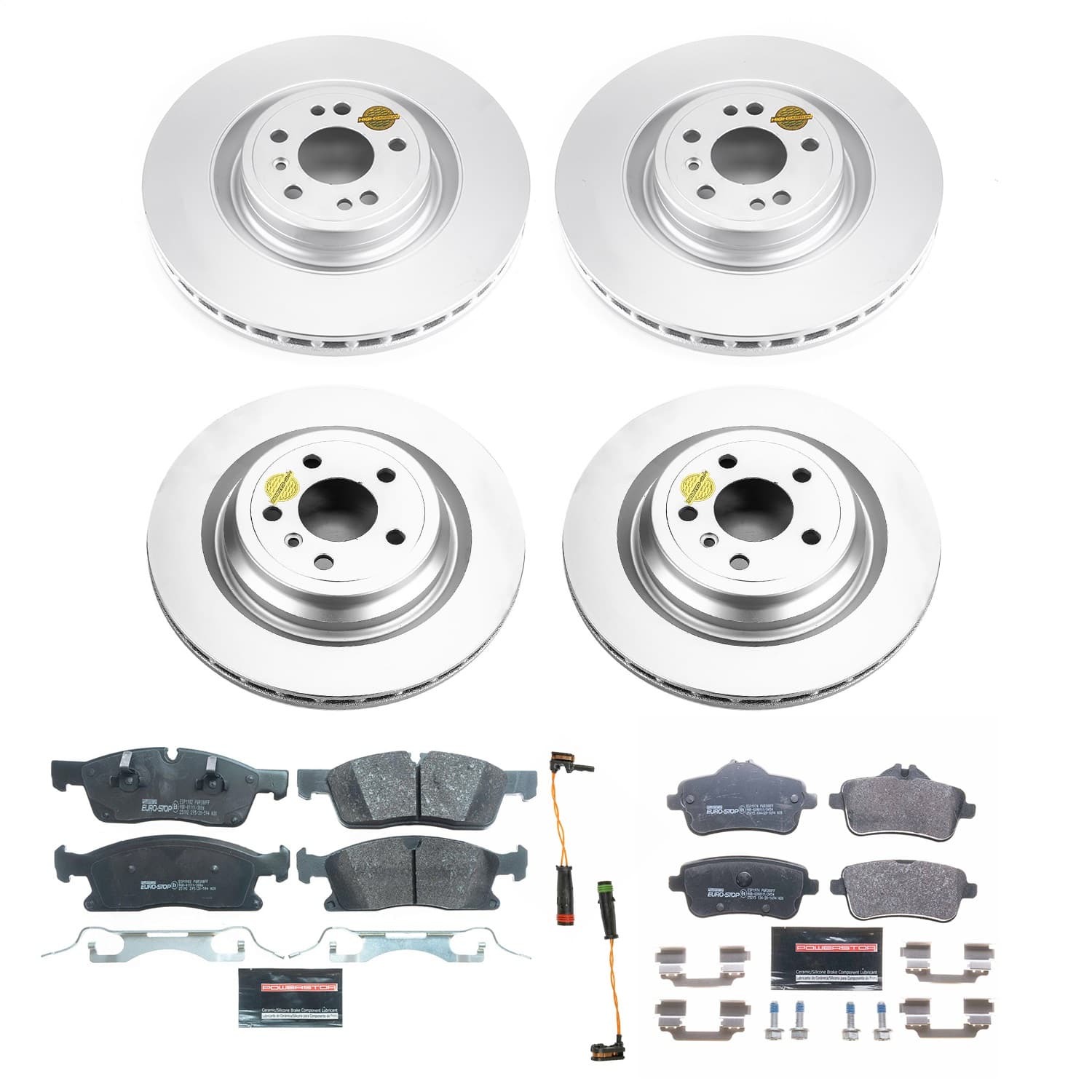 Power Stop - ESK7437 - Front and Rear - Disc Brake Pad and Rotor Kit image 1