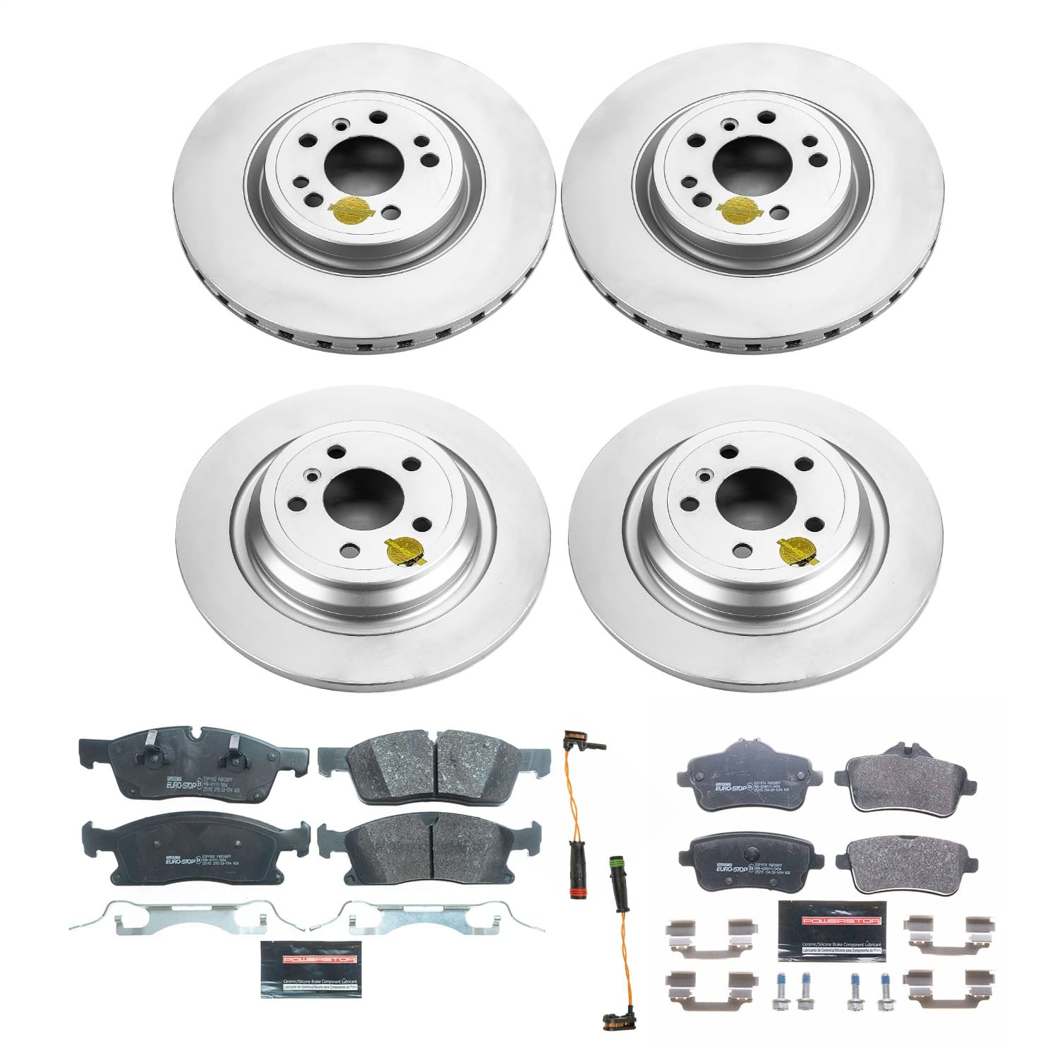 Power Stop - ESK7441 - Front and Rear - Disc Brake Pad and Rotor Kit image 1