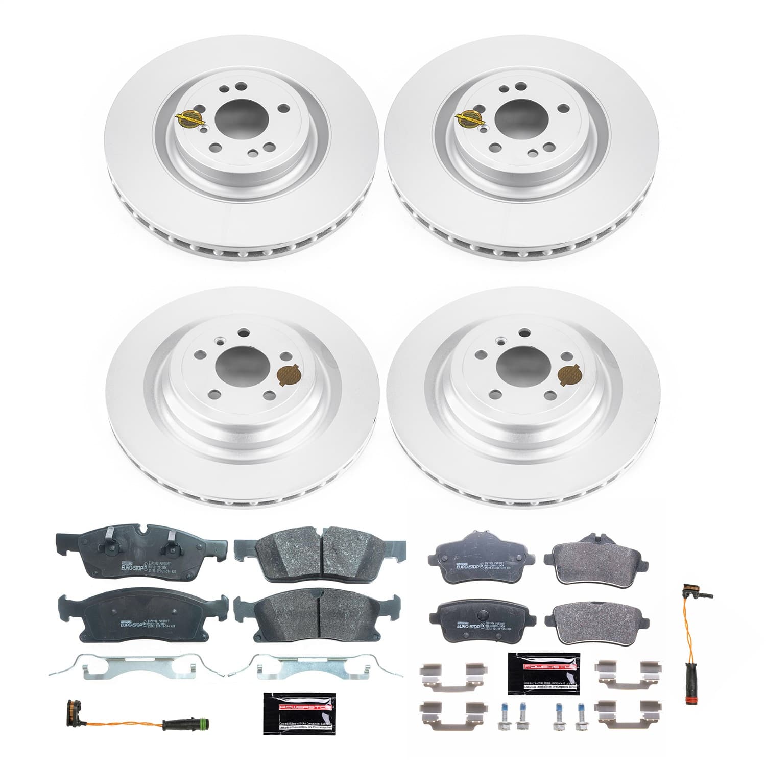 Power Stop - ESK7445 - Front and Rear - Disc Brake Pad and Rotor Kit image 1