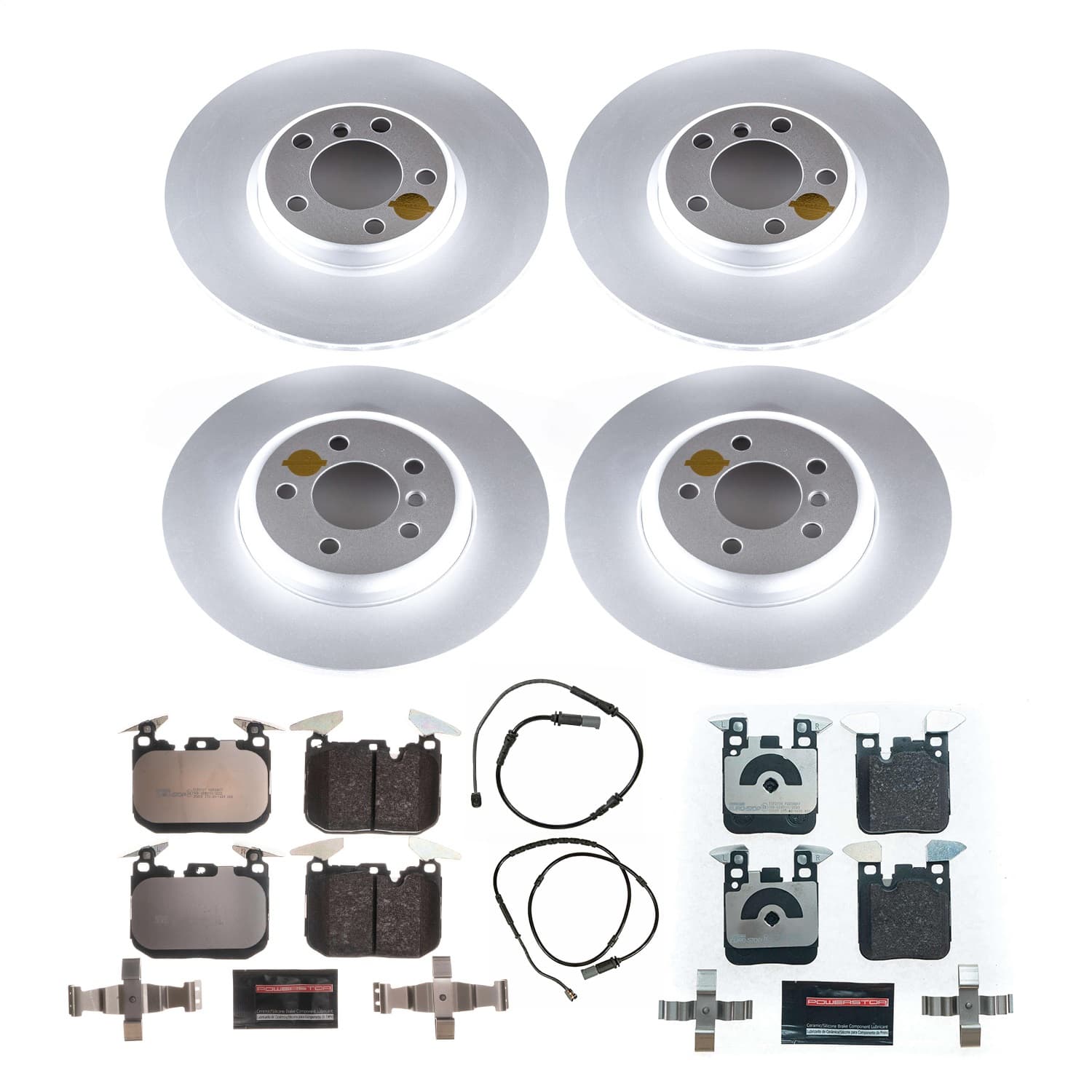 Power Stop - ESK7547 - Front and Rear - Disc Brake Pad and Rotor Kit image 1