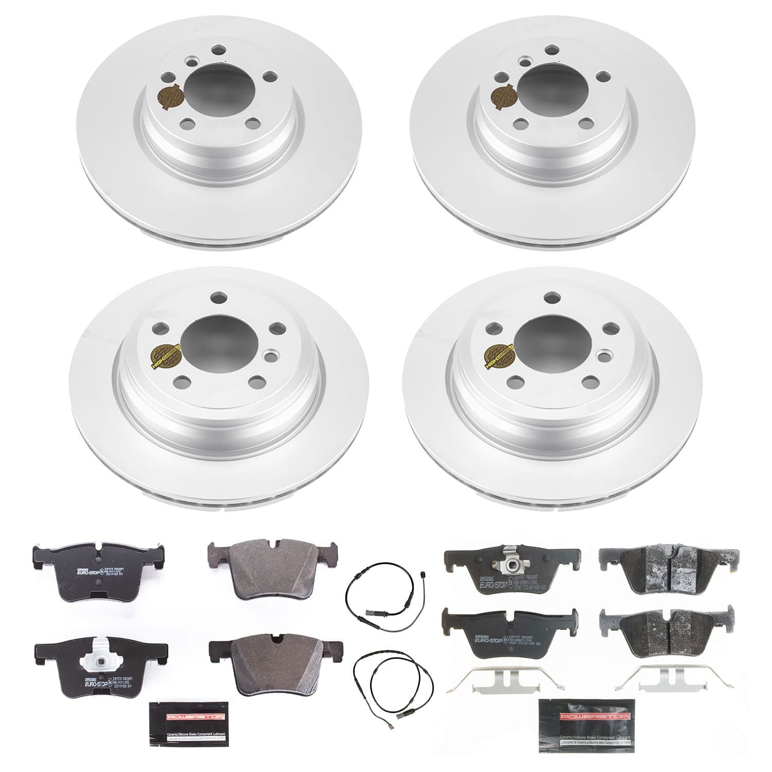 Power Stop - ESK7548 - Front and Rear - Disc Brake Pad and Rotor Kit image 1