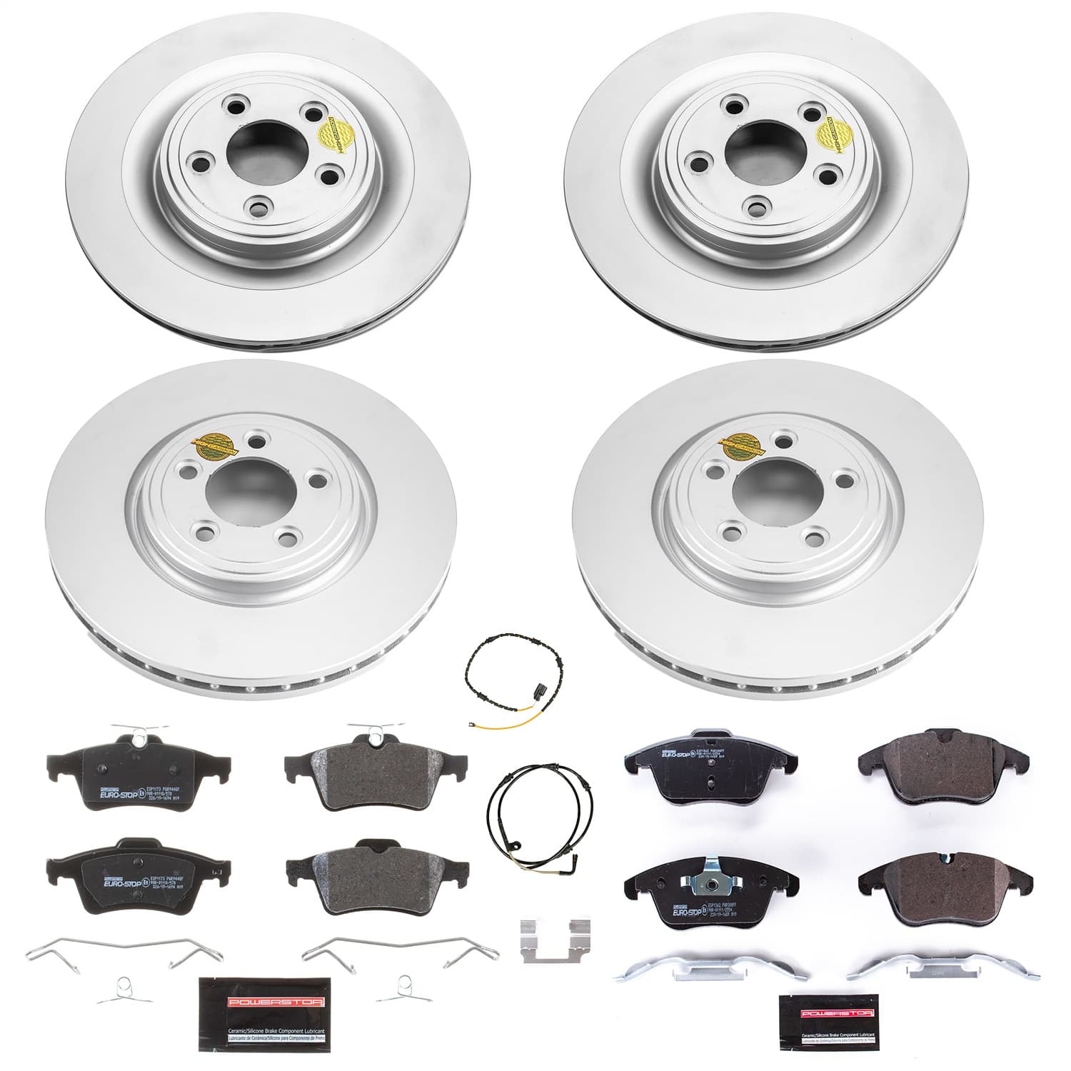 Power Stop - ESK7592 - Front and Rear - Disc Brake Pad and Rotor Kit image 1