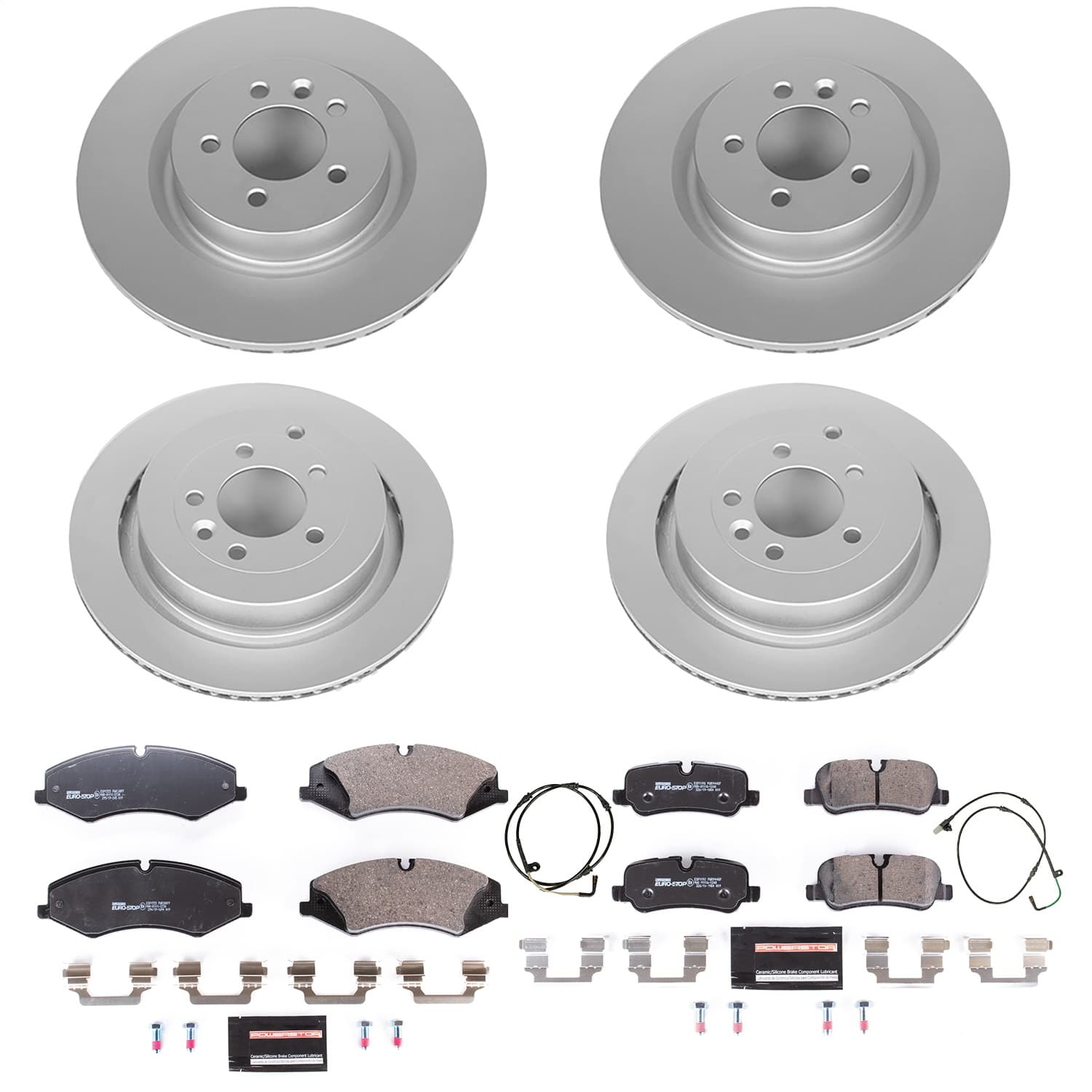 Power Stop - ESK7599 - Front and Rear - Disc Brake Pad and Rotor Kit image 1