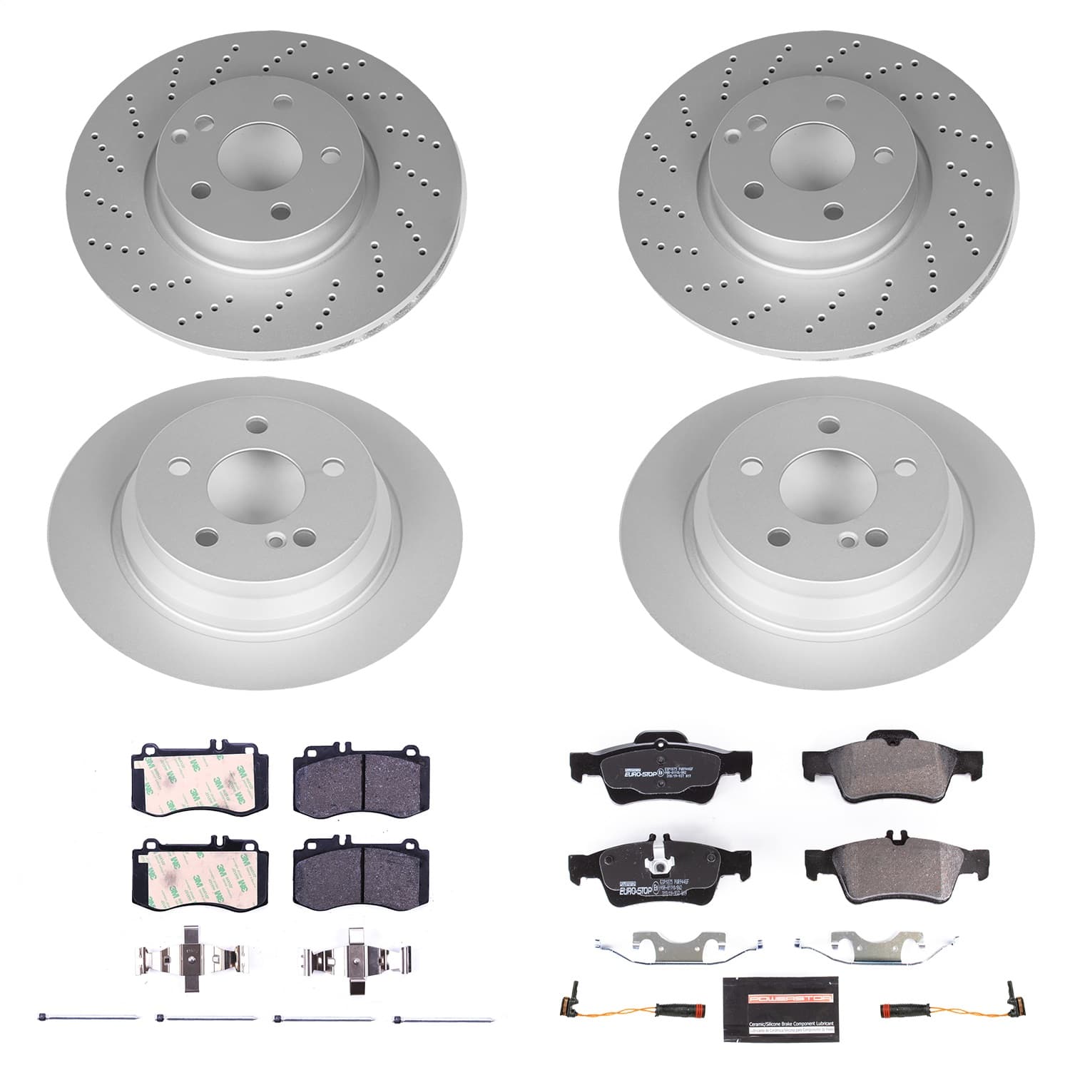 Power Stop - ESK7612 - Front and Rear - Disc Brake Pad and Rotor Kit image 1
