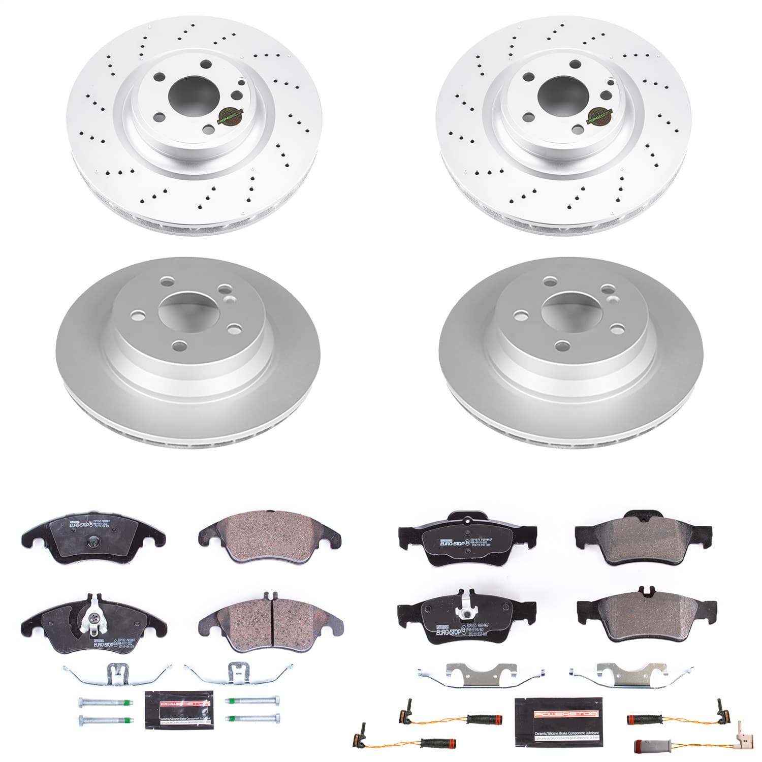 Power Stop - ESK7616 - Front and Rear - Disc Brake Pad and Rotor Kit image 1